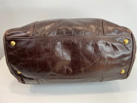 Prada Brown Vittello Shine Tote Large Bag-handbag-Prada-The Closet Egypt