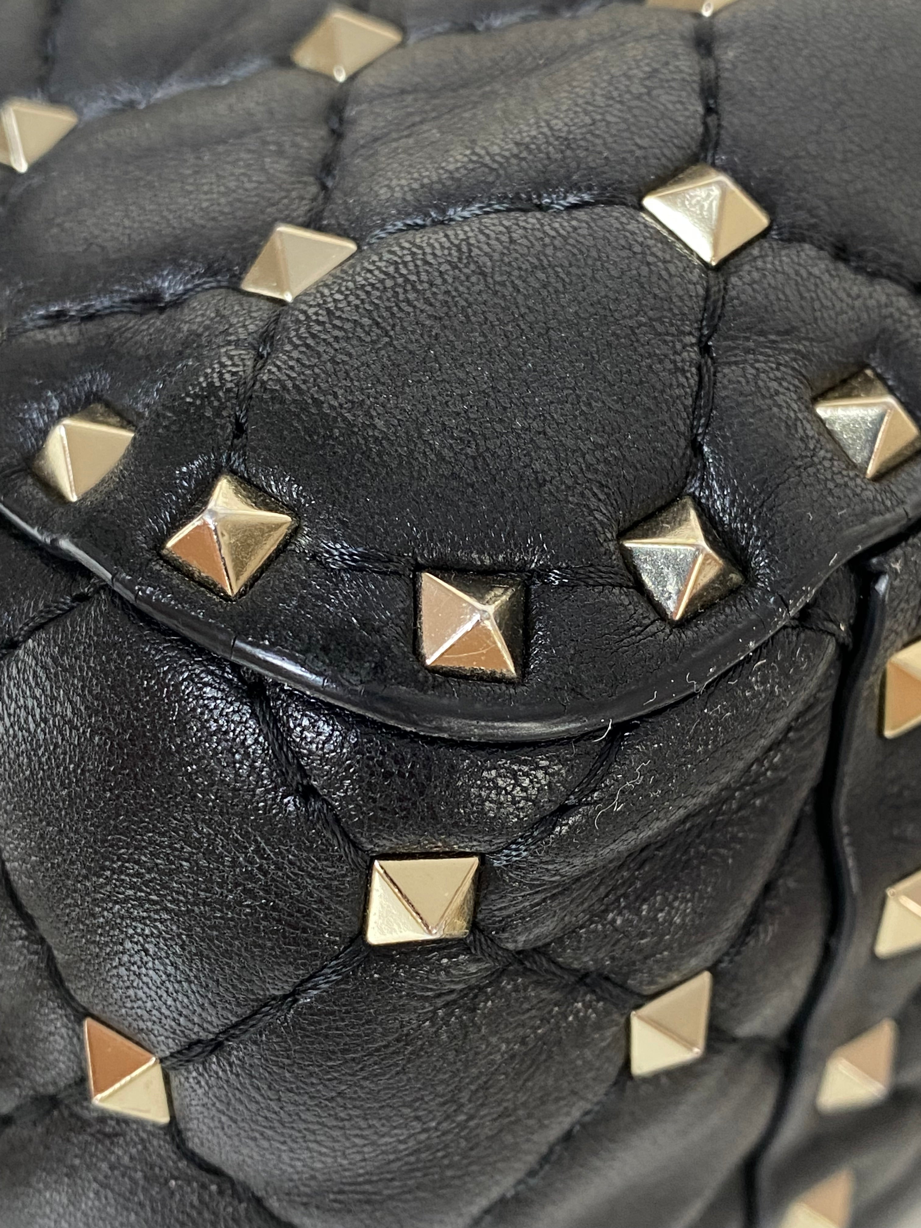 Valentino Black Rockstud Shoulder Bag-handbag-Valentino-The Closet Egypt
