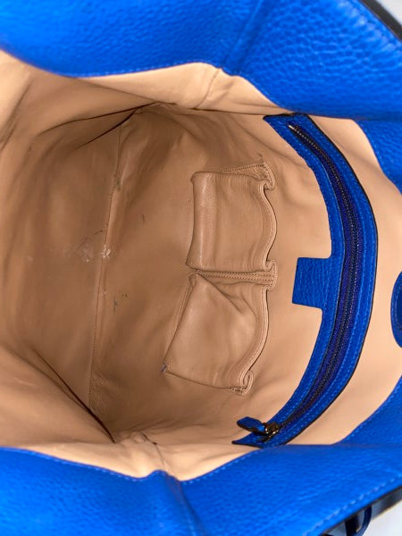 Gucci Blue Suede Bamboo Fringe Tote Bag-handbag-Gucci-The Closet Egypt