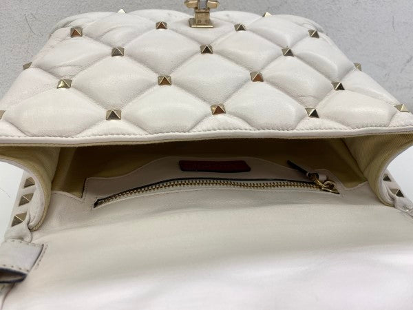 Valentino White VLTN Spike Rockstud Bag-handbag-Valentino-The Closet Egypt