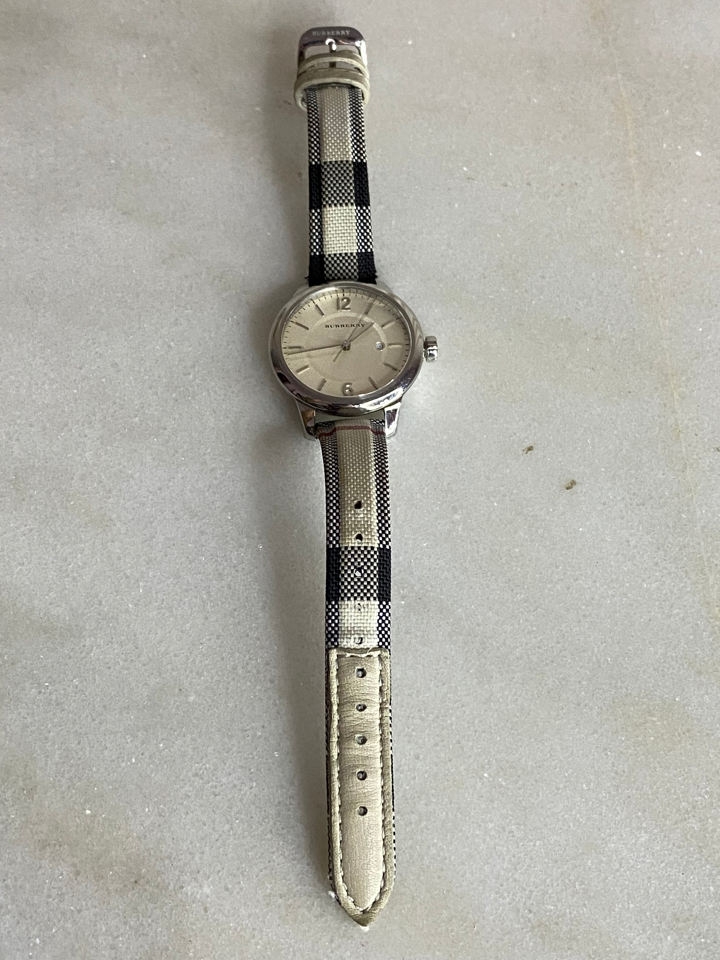 Burberry Stainless Steel Beige House Check Watch-Watch-Burberry-The Closet Egypt
