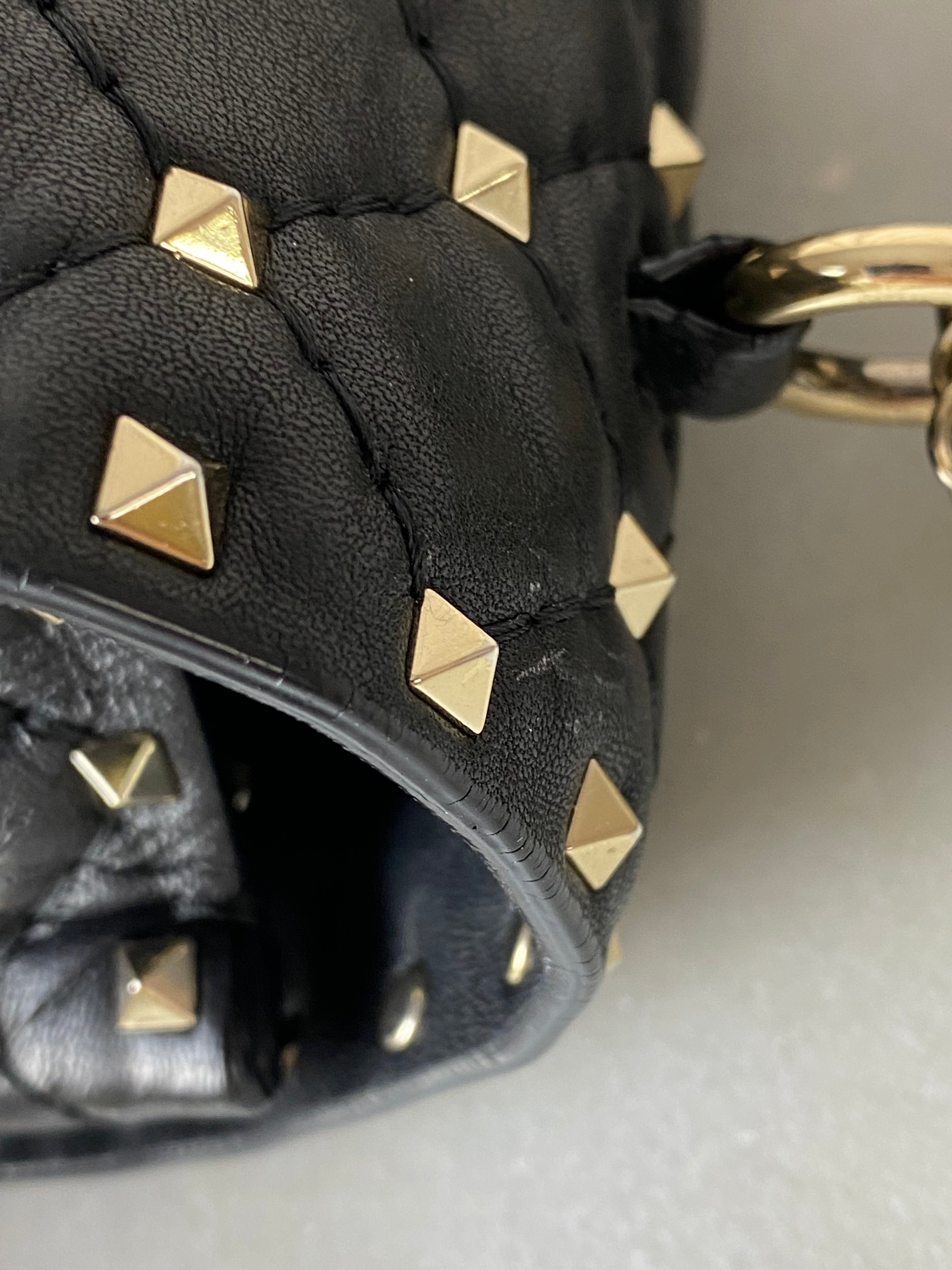 Valentino Black Rockstud Shoulder Bag-handbag-Valentino-The Closet Egypt