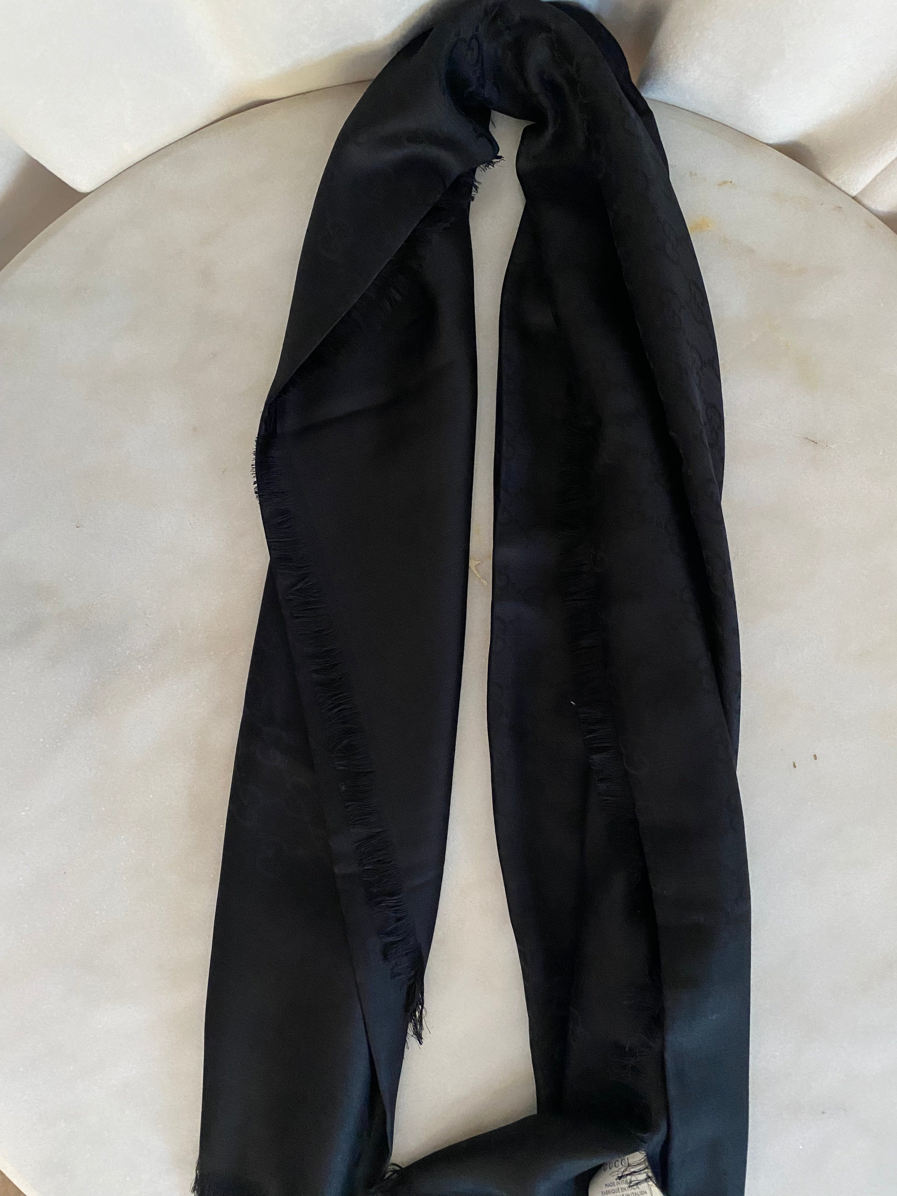 Gucci Black GG Scarf-Scarf-Gucci-The Closet Egypt