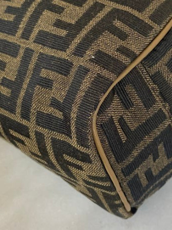 Fendi Tobacco FF Jacquard Fabric Toiletry-Toiletry Pouch-Fendi-The Closet Egypt