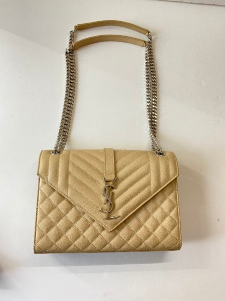 YSL Beige Envelope Medium Crossbody Bag-handbag-YSL-The Closet Egypt