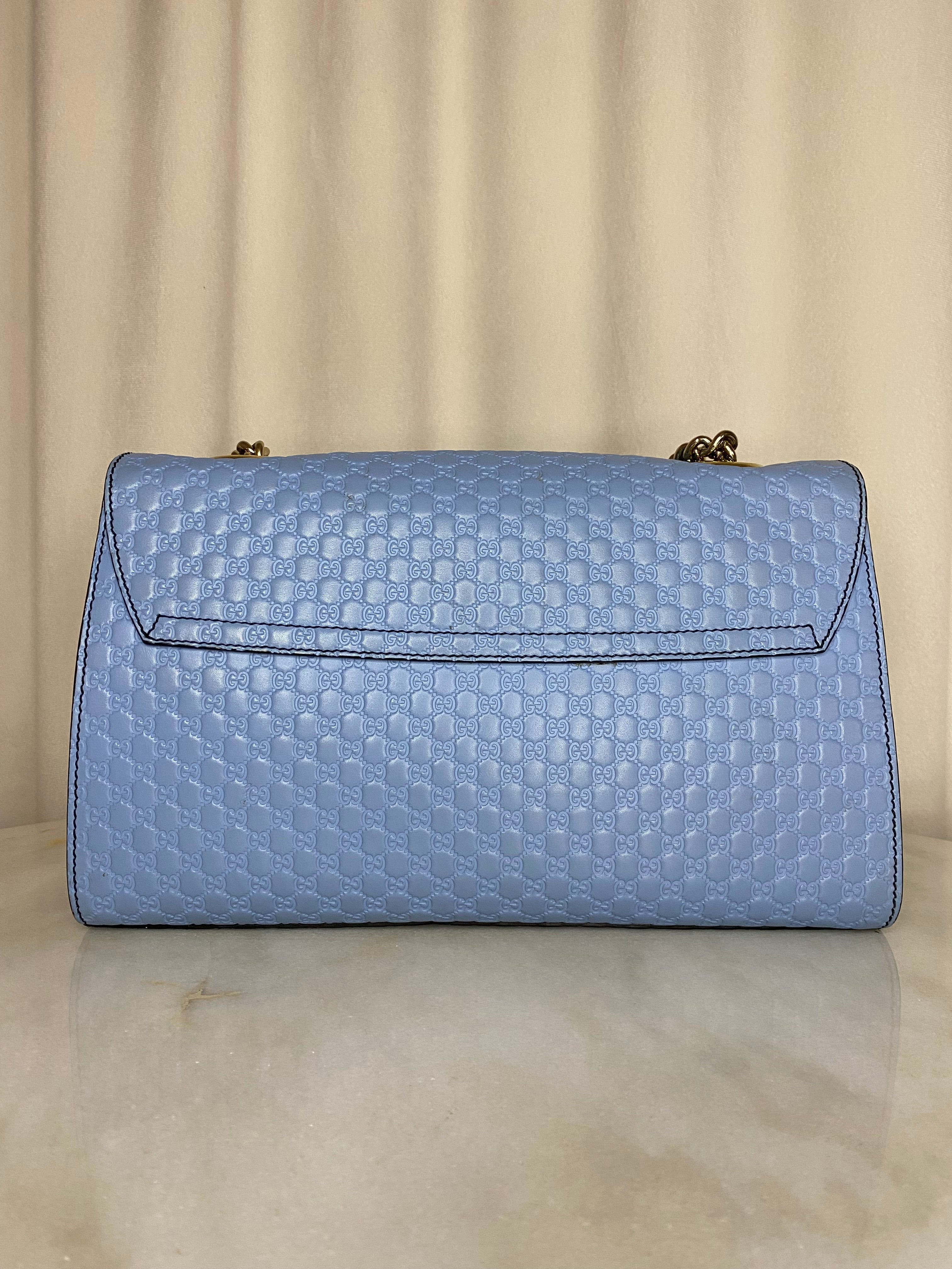 Gucci Baby Blue Microguccissima Emily Shoulder Bag