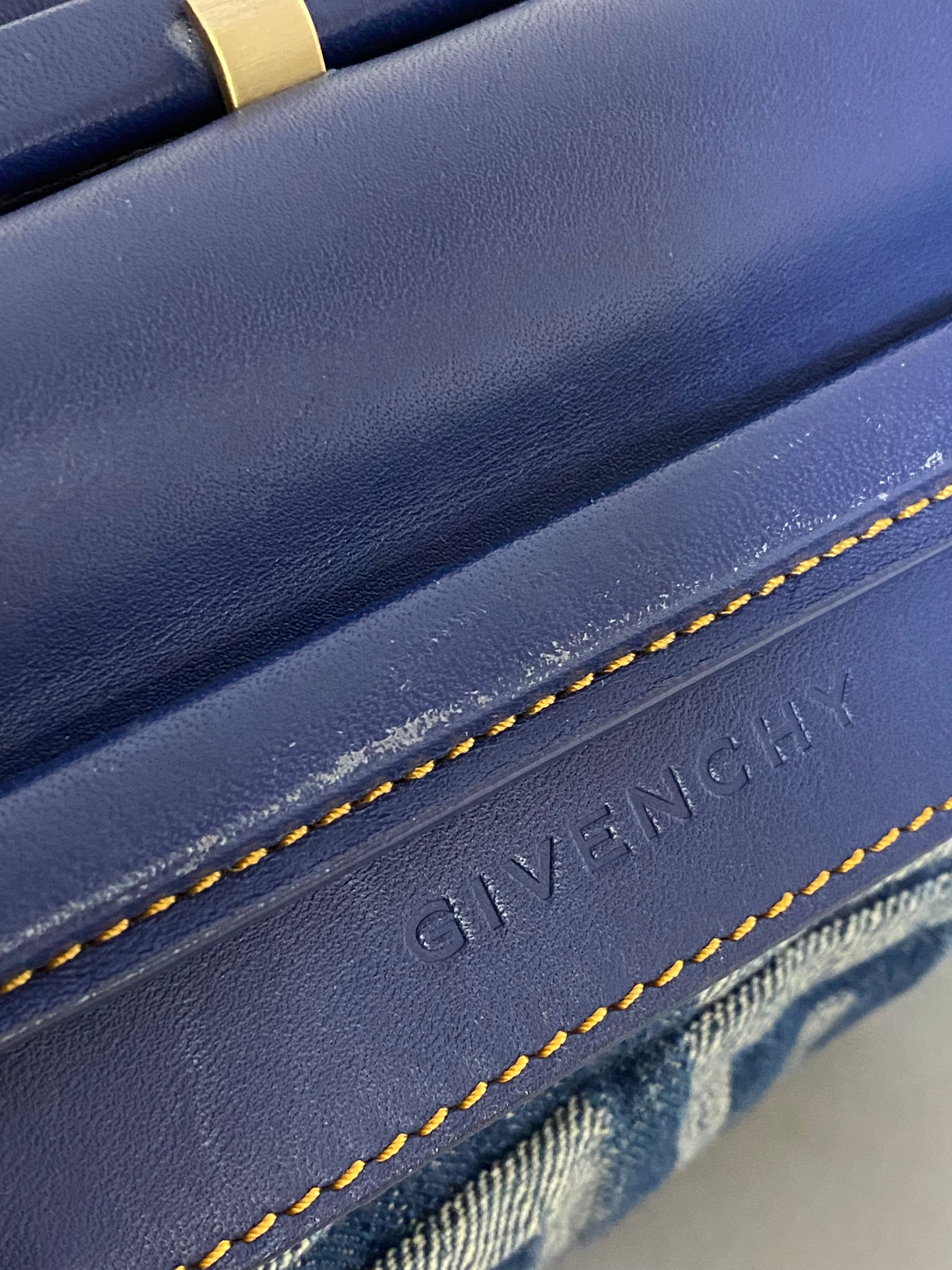 Givenchy Blue Denim Print Shoulder Bag-handbag-Givenchy-The Closet Egypt