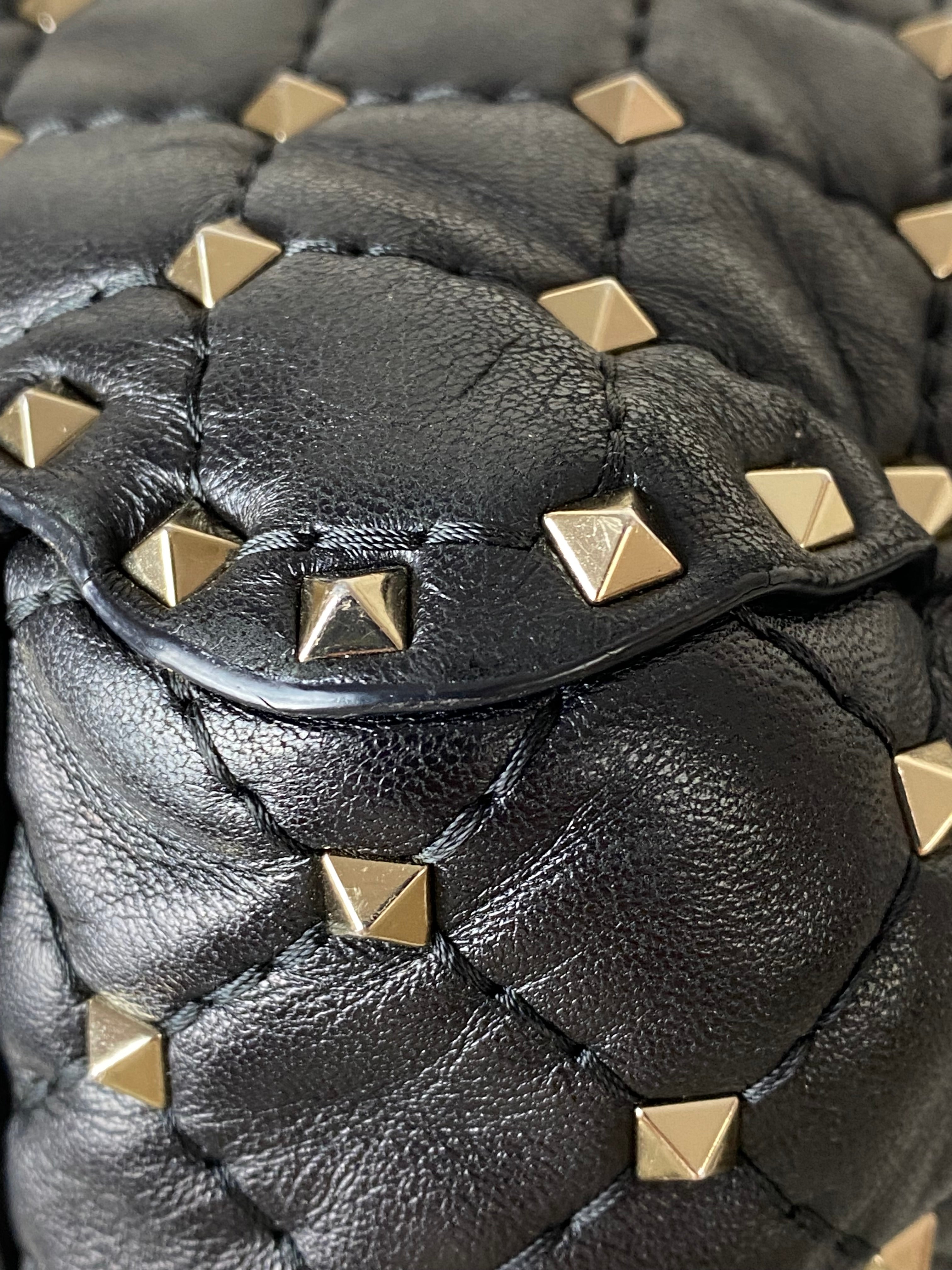 Valentino Black Rockstud Shoulder Bag-handbag-Valentino-The Closet Egypt