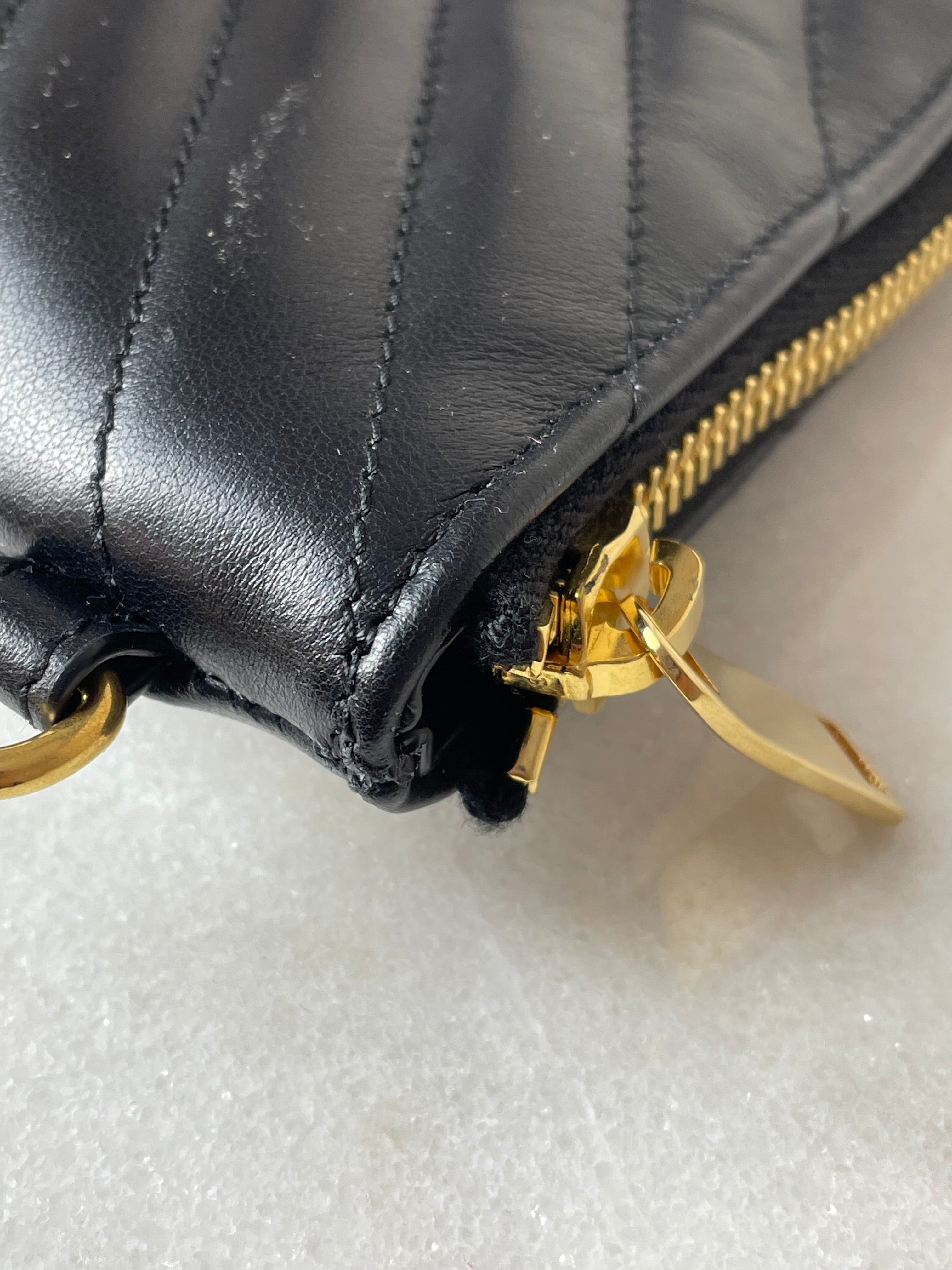 YSL Black Cassandre Classic Clutch