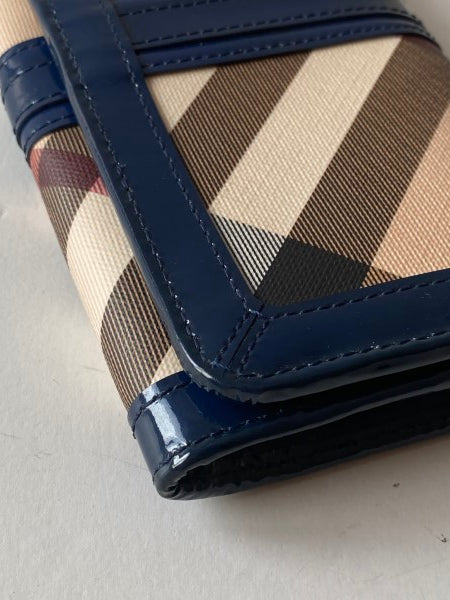 Burberry Blue Nova Check Long Wallet-wallet-Burberry-The Closet Egypt