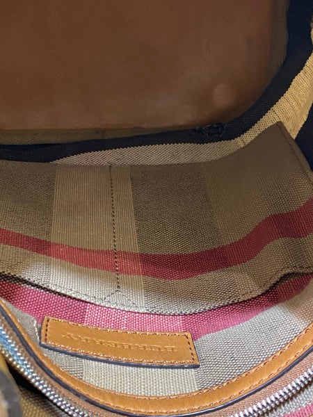 Burberry Brown Haymarket Bucket Bag-handbag-Burberry-The Closet Egypt