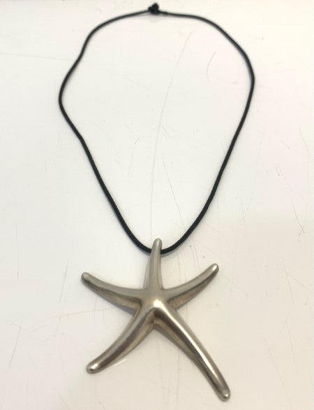 Tiffany & Co Silver Elsa Peretti Starfish Necklace-Necklaces-Tiffany & Co-The Closet Egypt
