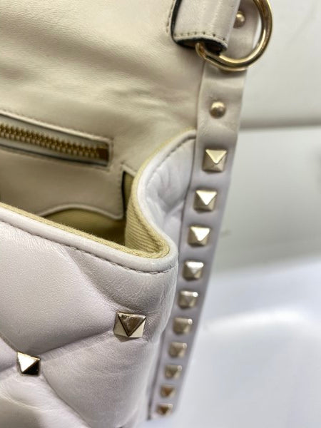 Valentino White VLTN Spike Rockstud Bag-handbag-Valentino-The Closet Egypt
