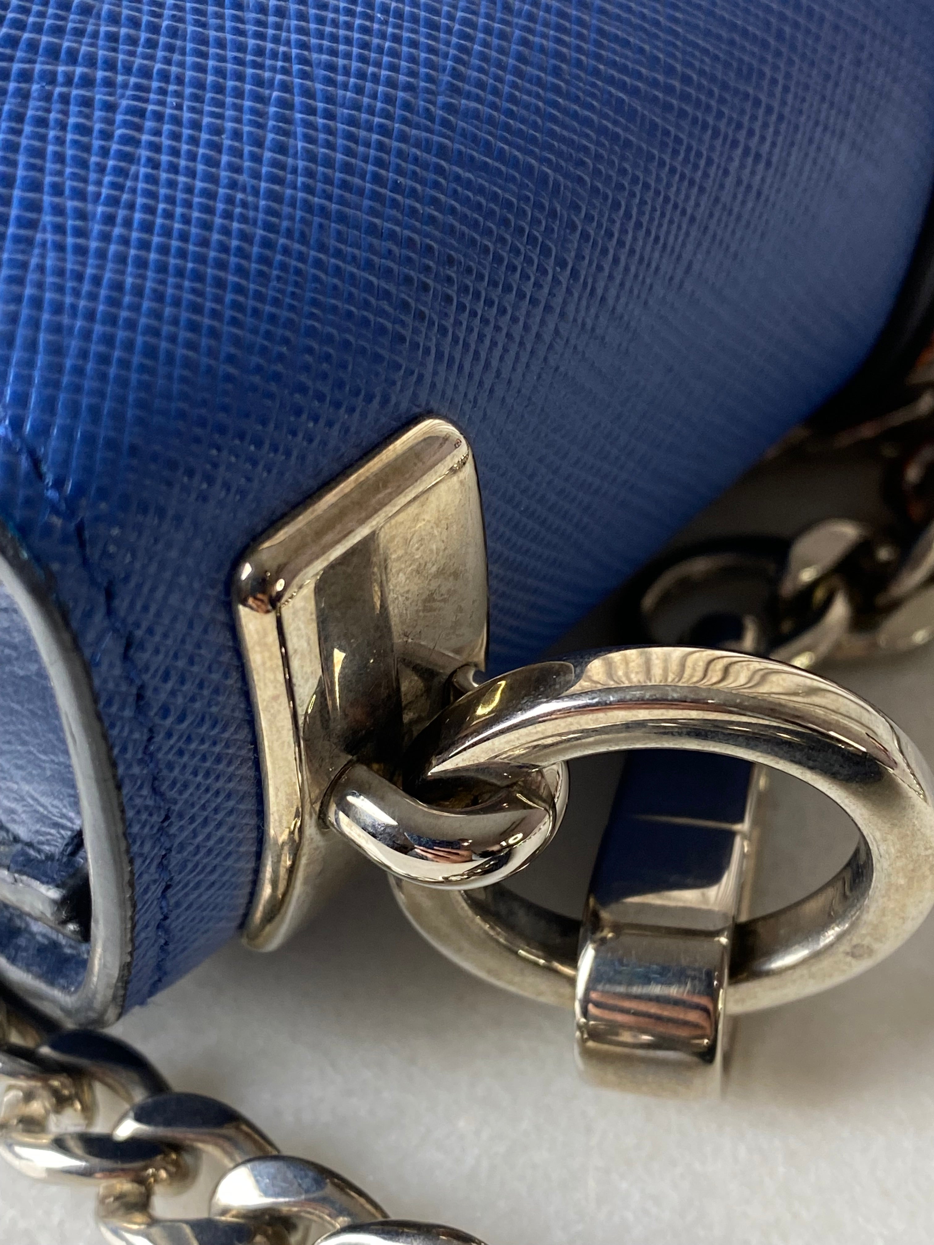 Prada Blue Multicolor Patched Frame Crossbody Bag-handbag-Prada-The Closet Egypt