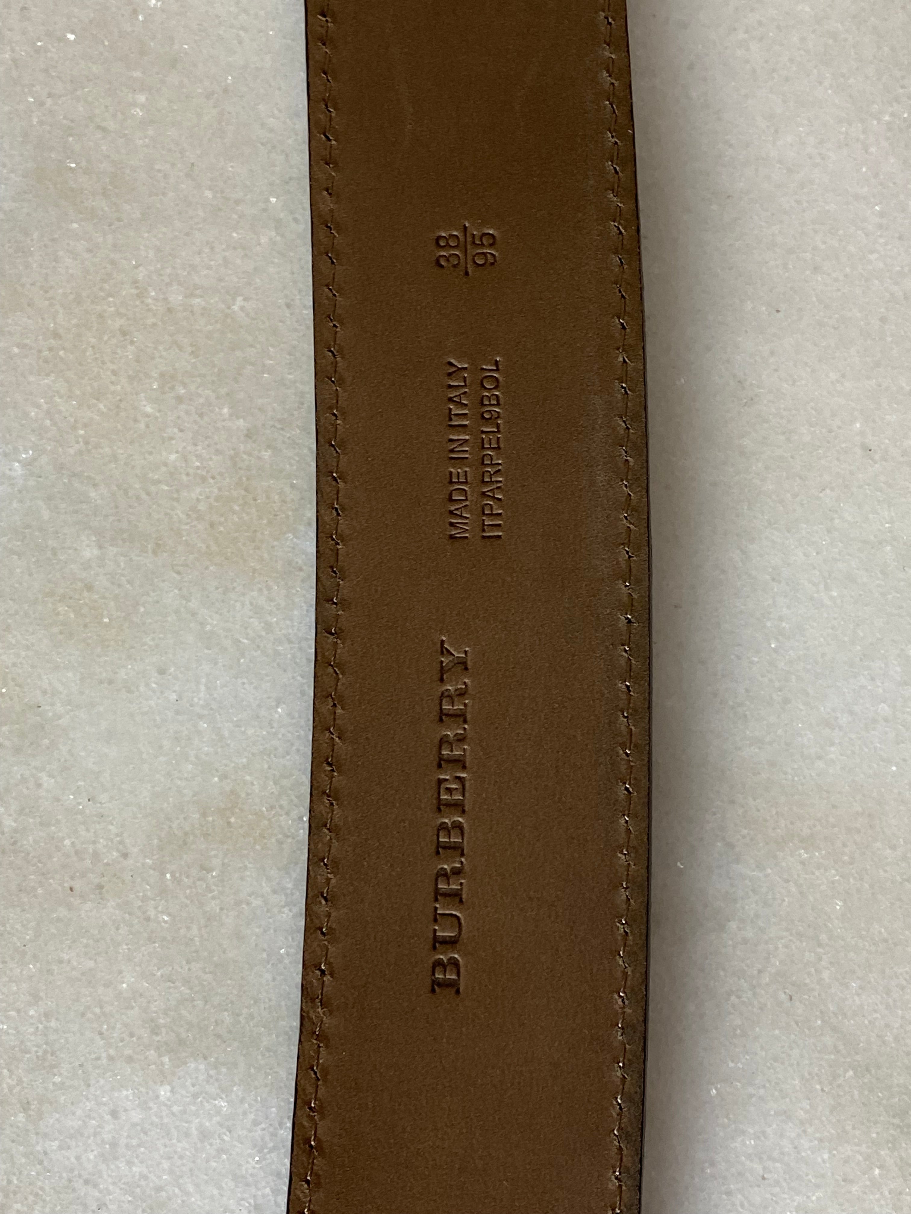 Burberry Camel Belt 38-Belt-Burberry-The Closet Egypt