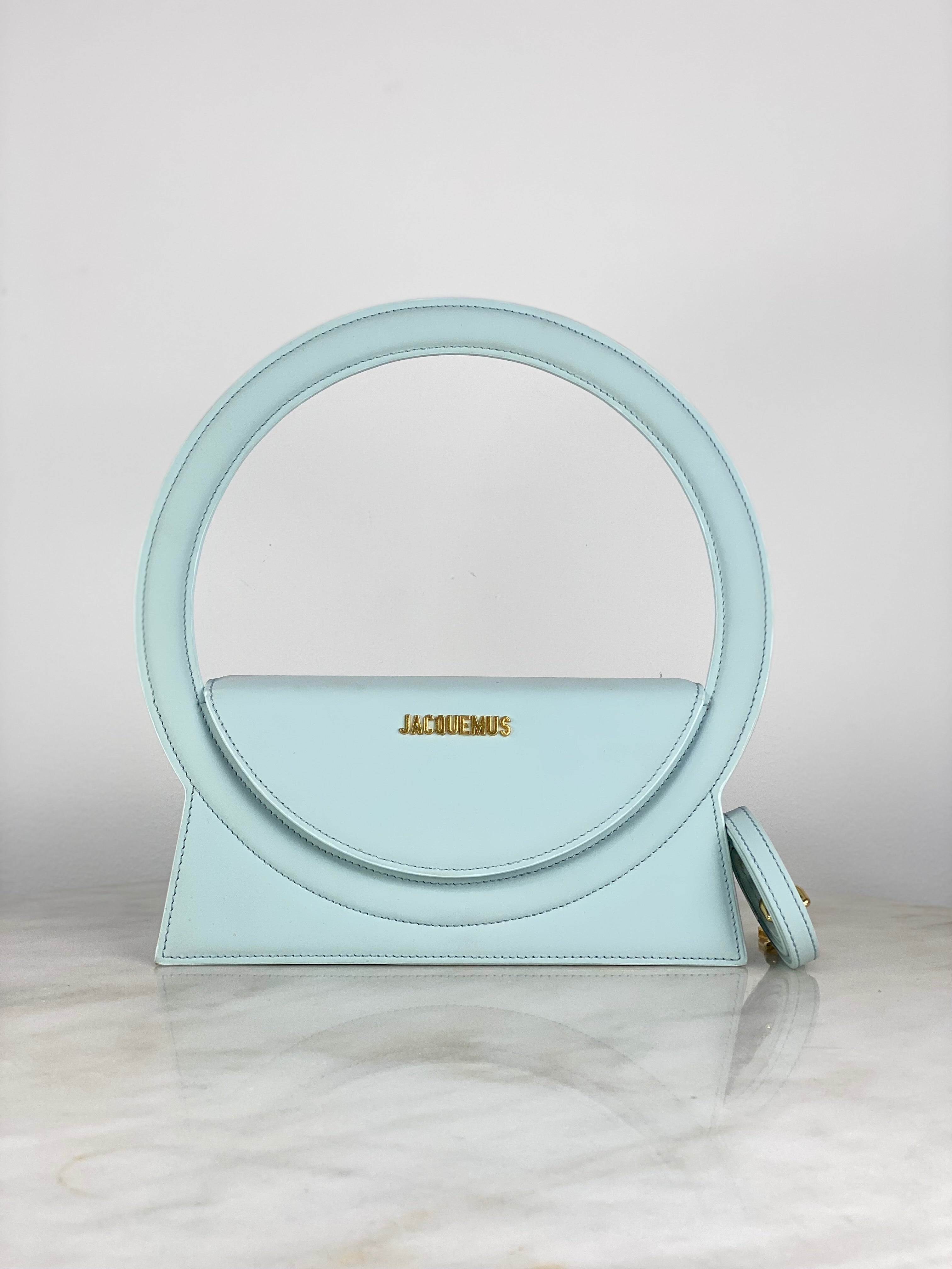 Jacquemus Blue Le Sac Rond Top Handle Bag