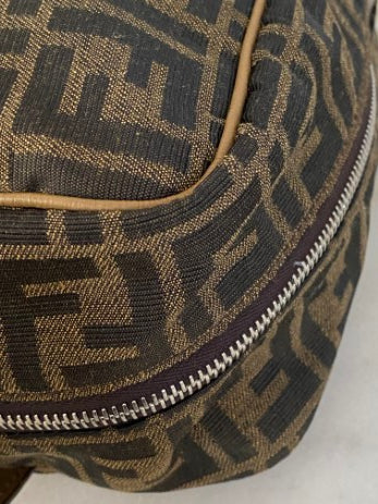 Fendi Tobacco FF Jacquard Fabric Toiletry-Toiletry Pouch-Fendi-The Closet Egypt