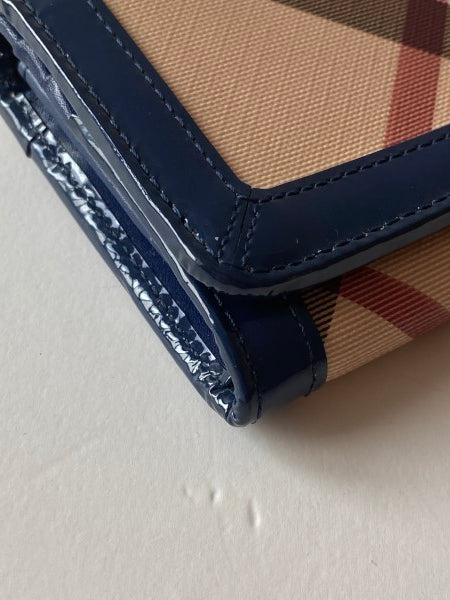 Burberry Blue Nova Check Long Wallet-wallet-Burberry-The Closet Egypt