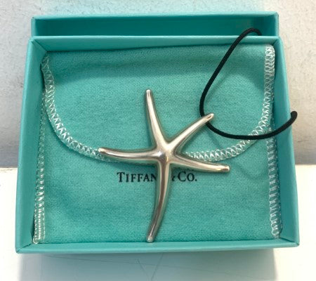 Tiffany & Co Silver Elsa Peretti Starfish Necklace-Necklaces-Tiffany & Co-The Closet Egypt