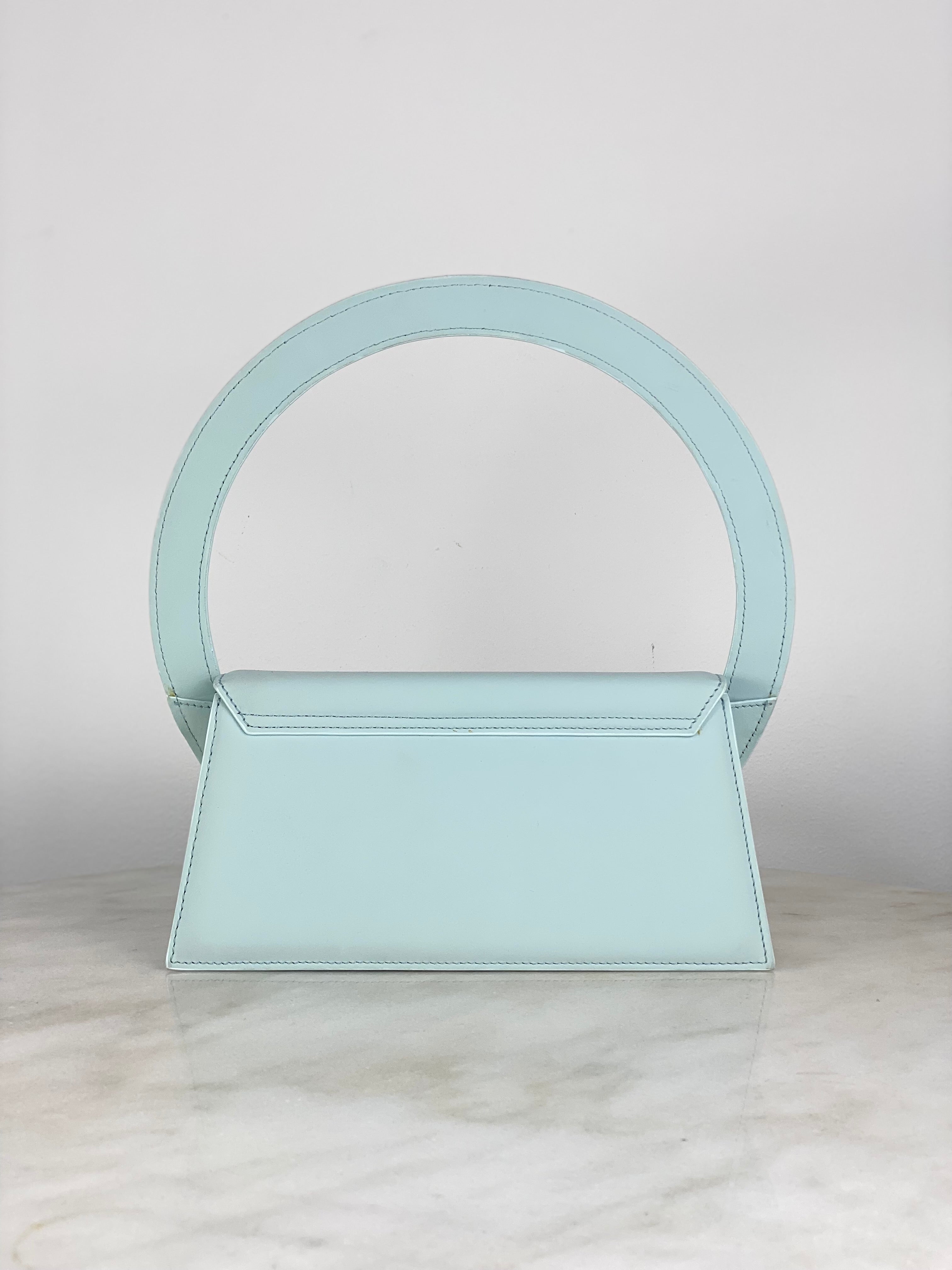 Jacquemus Blue Le Sac Rond Top Handle Bag