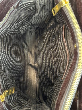 Prada Brown Vittello Shine Tote Large Bag-handbag-Prada-The Closet Egypt