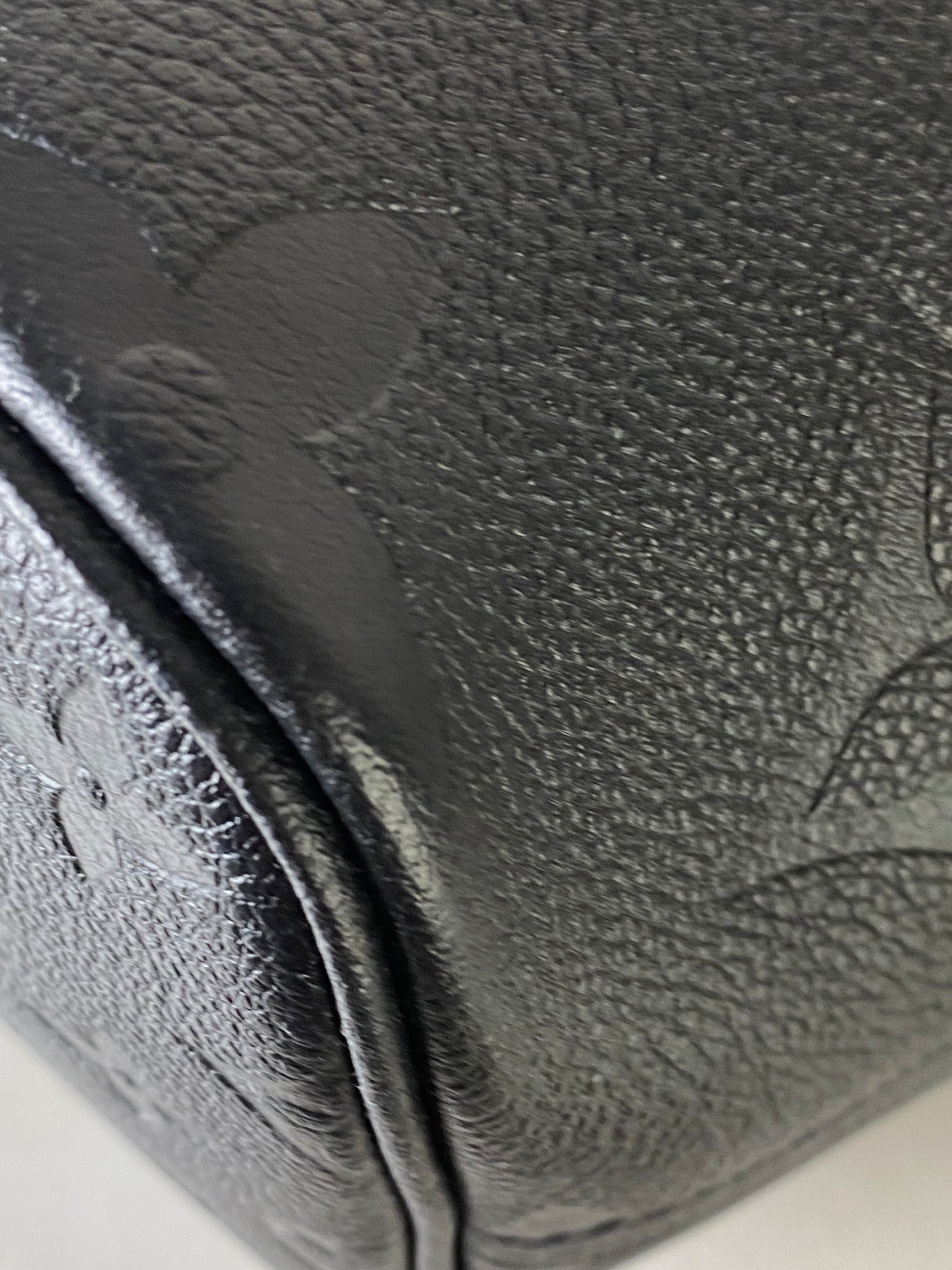 Louis Vuitton Black Monogram Empreinte Neverfull MM Tote Bag