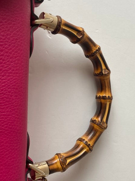 Gucci Pink Bamboo Top Handle Bag-handbag-Gucci-The Closet Egypt