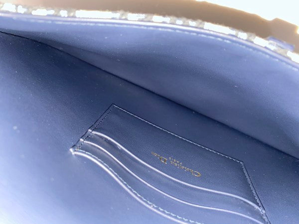 Christian Dior Blue Oblique Saddle Pouch-Pouch-Christian Dior-The Closet Egypt