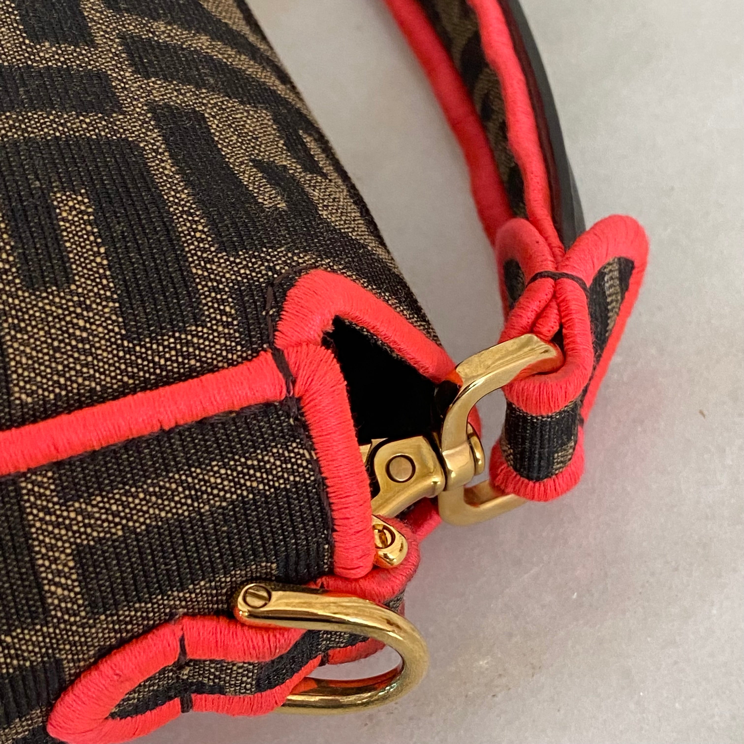 Fendi Bicolor Baguette FF Top Handle Bag W/ Strap-handbag-Fendi-The Closet Egypt