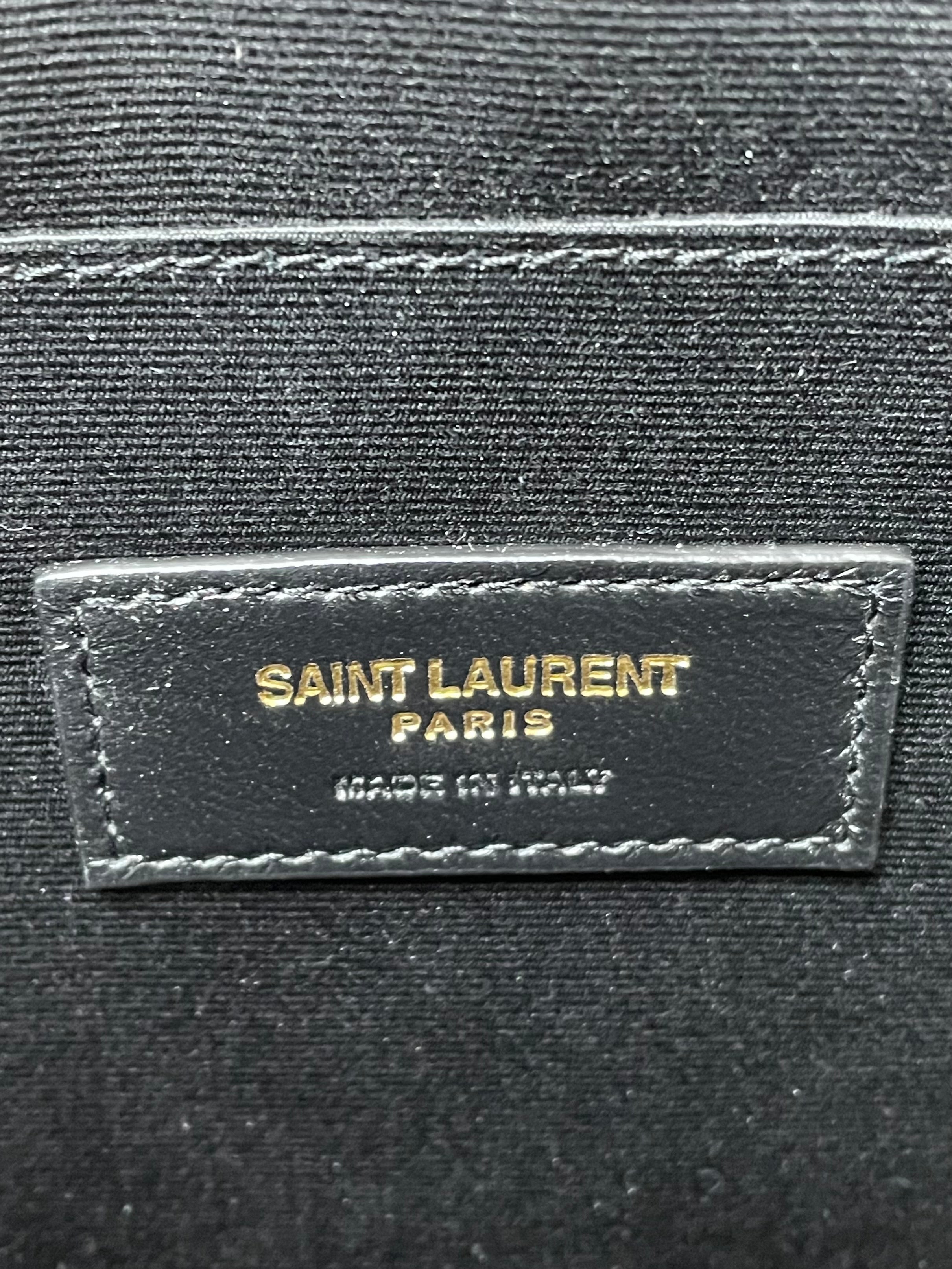 YSL Black Cassandre Classic Clutch