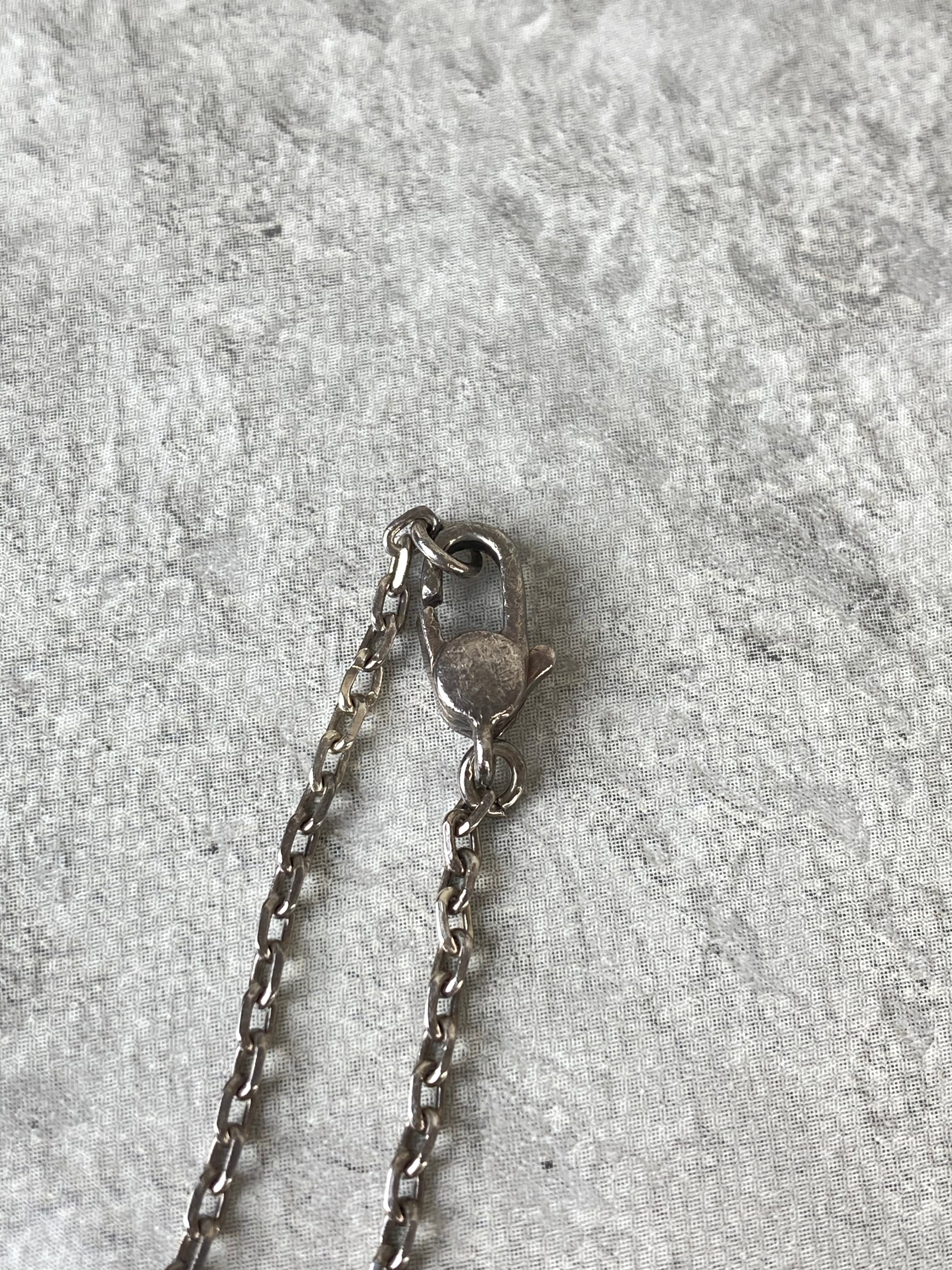 Gucci Silver Logo Rectangle Pendant Necklace-Necklaces-Gucci-The Closet Egypt