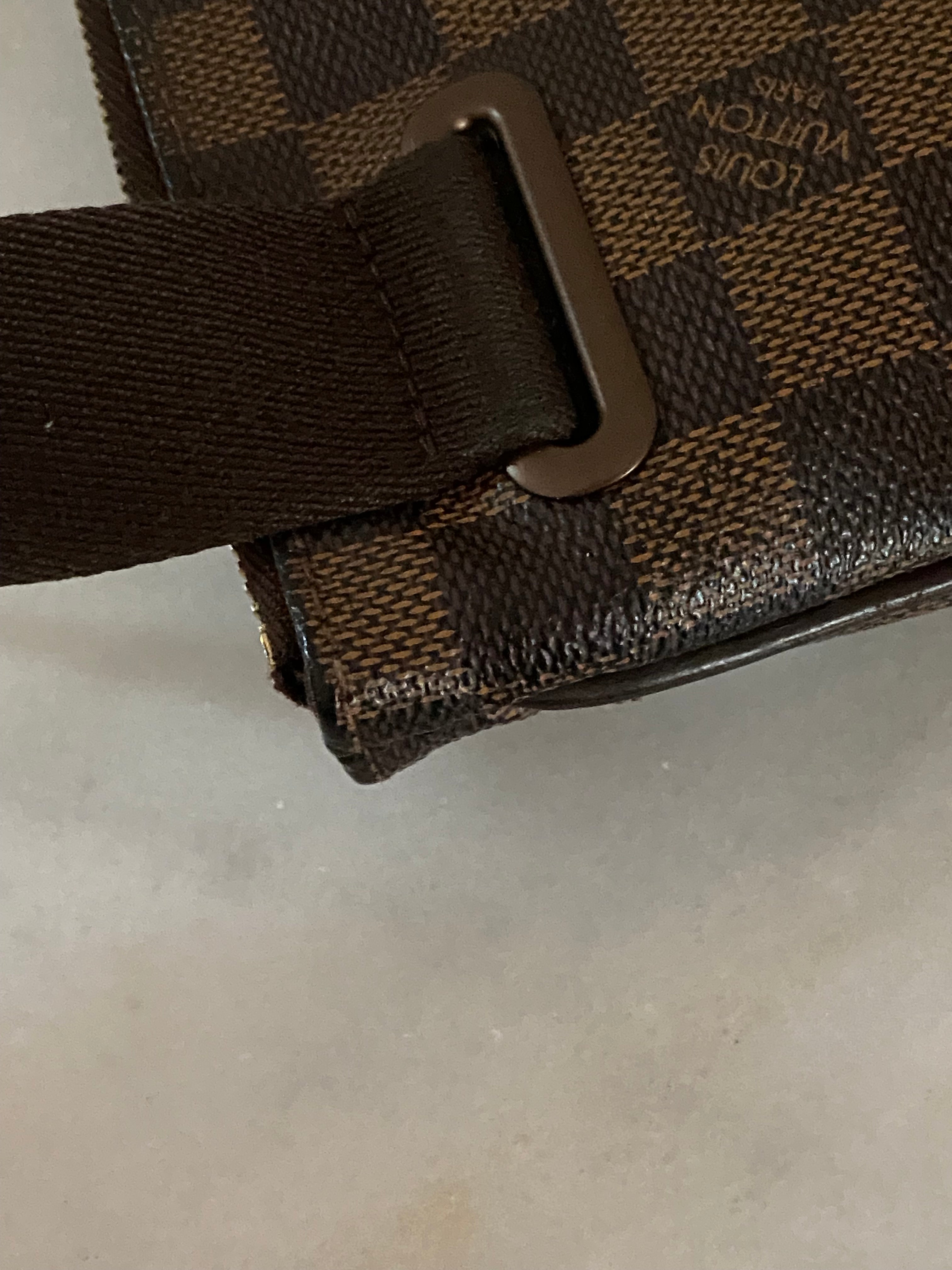 Louis Vuitton Damier Ebene Brooklyn Pochette Plate Messenger Crossbody Bag-handbag-Louis Vuitton-The Closet Egypt