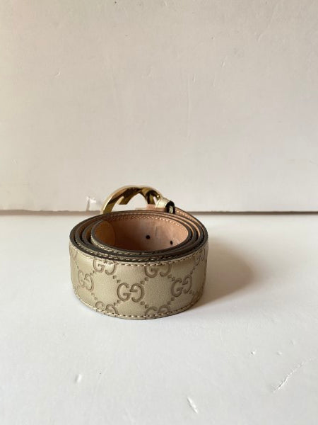 Gucci Beige GG Print Camping Belt 38-Belt-Gucci-The Closet Egypt