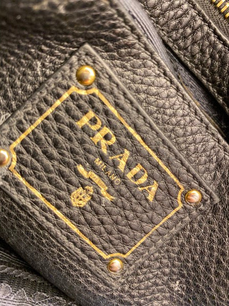 Prada Black Vitello Daino Tote Bag-handbag-Prada-The Closet Egypt