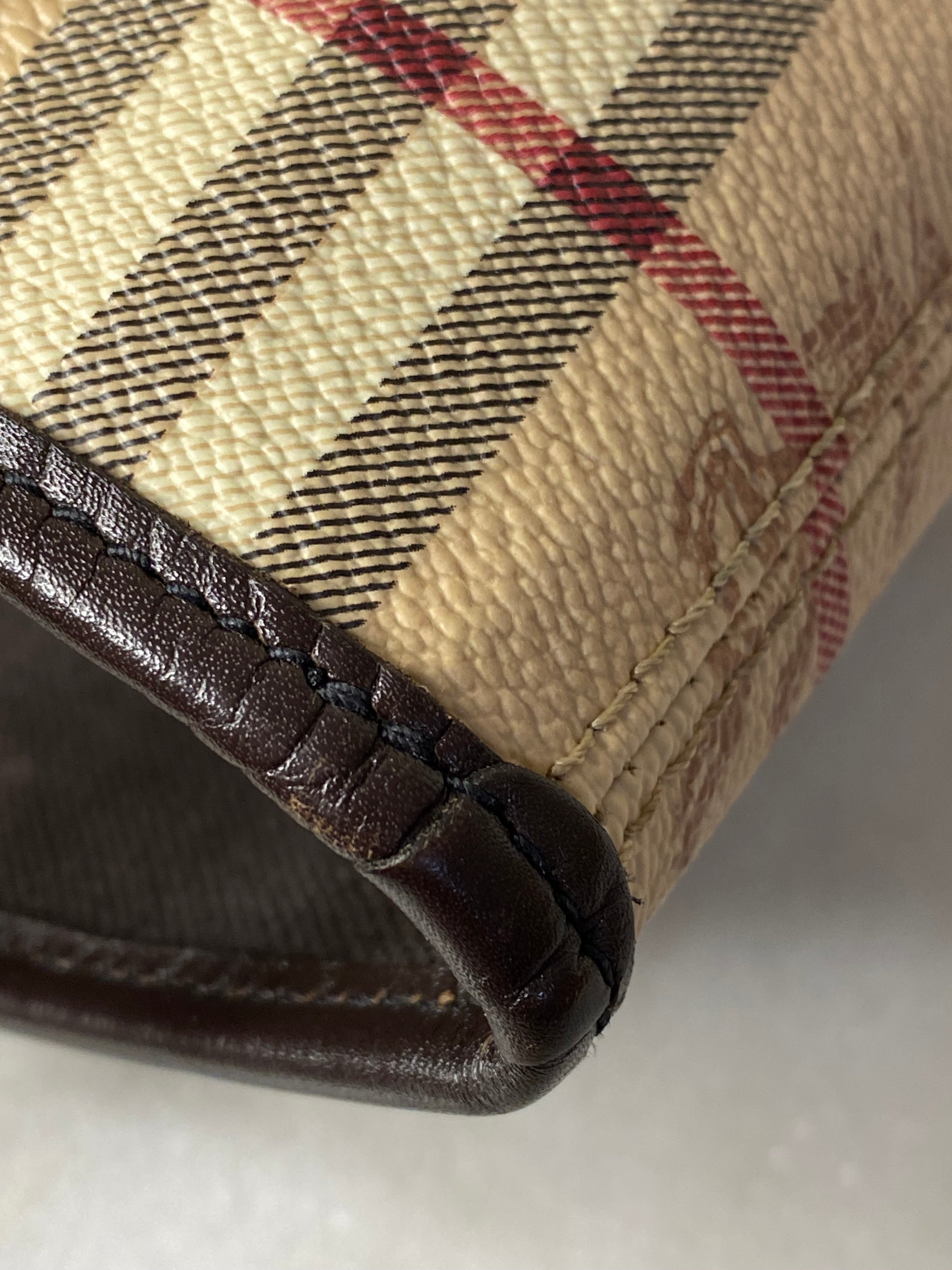 Burberry Haymarket Brown Tote Bag