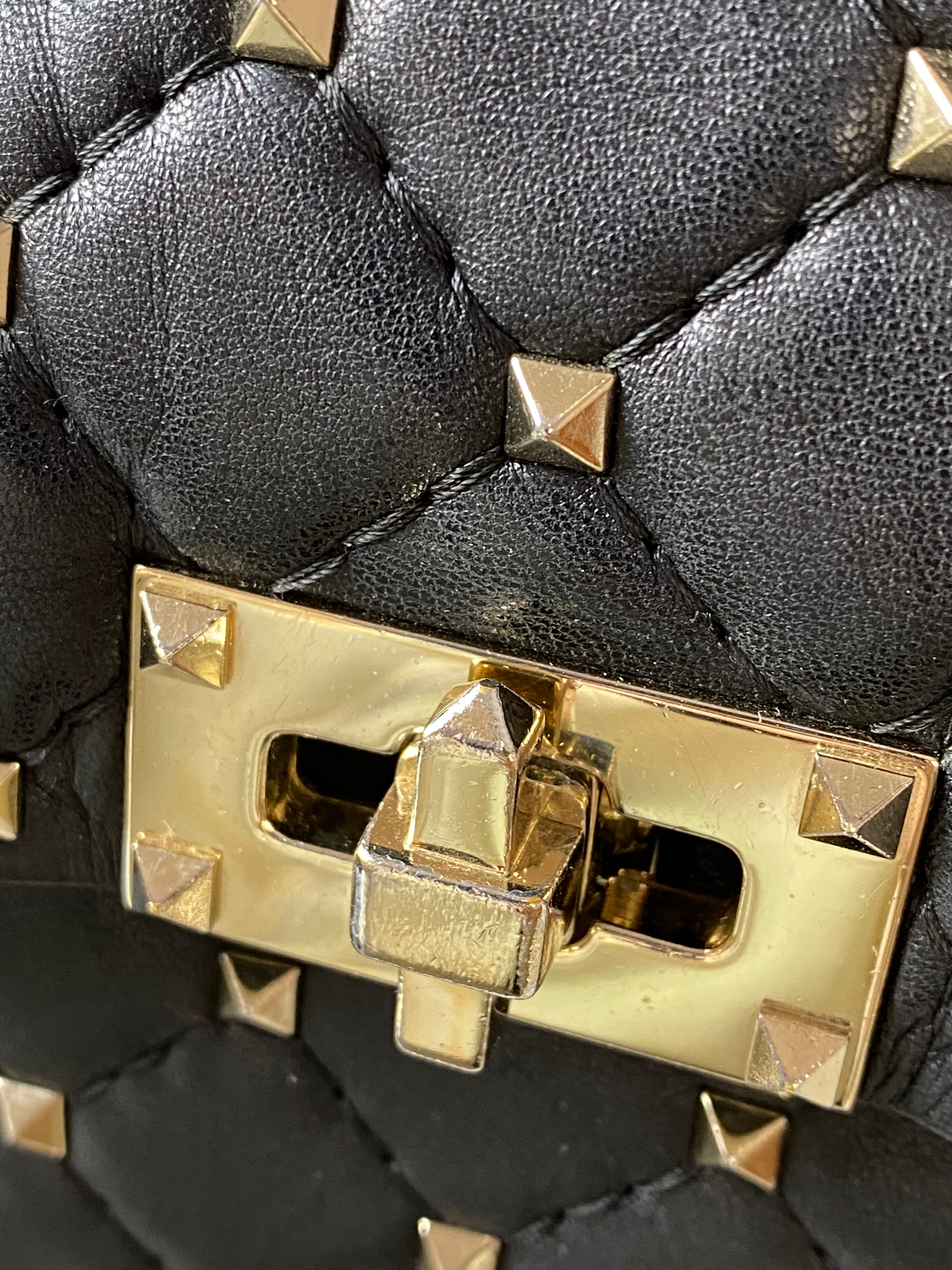 Valentino Black Rockstud Shoulder Bag-handbag-Valentino-The Closet Egypt