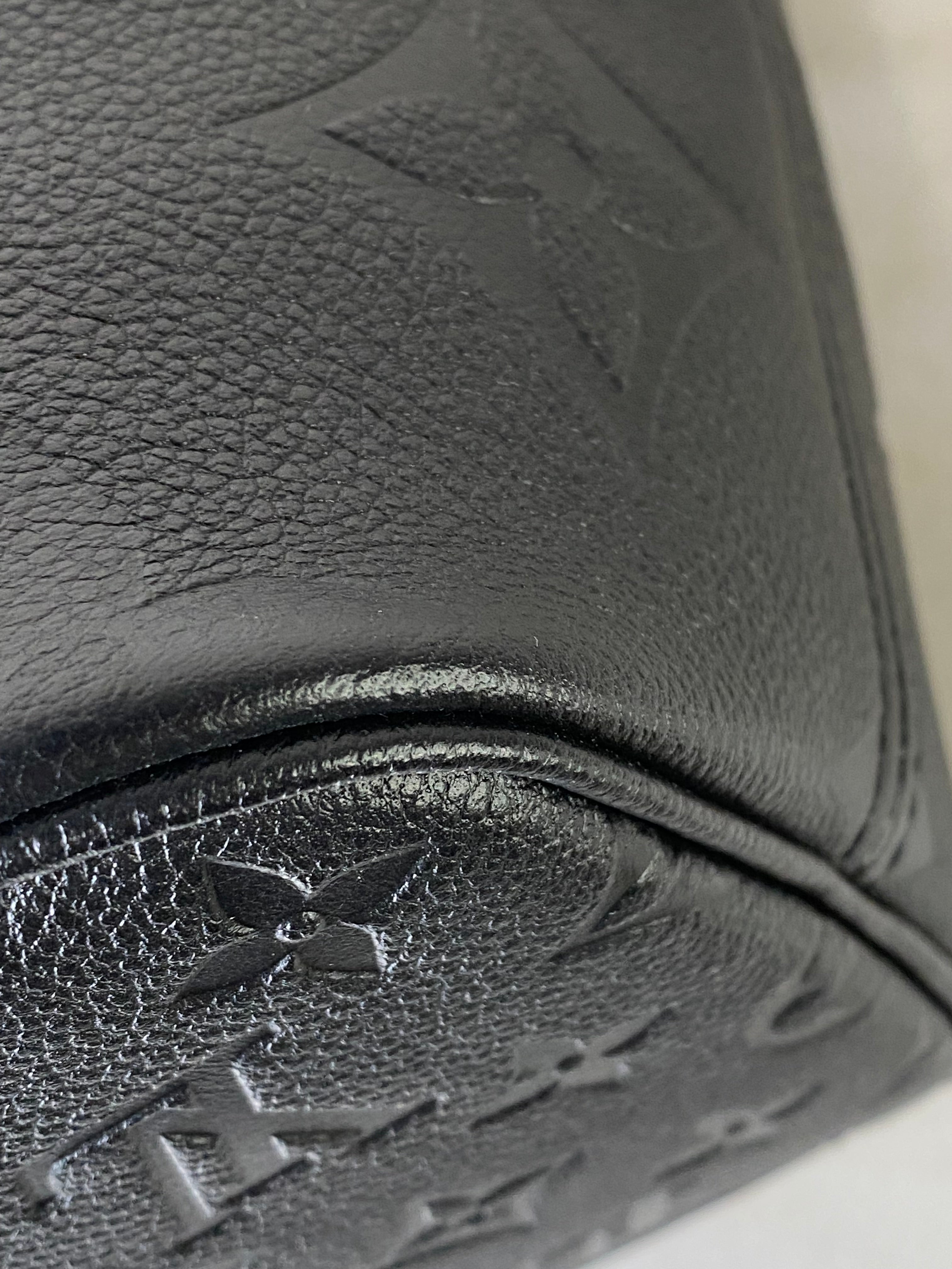 Louis Vuitton Black Monogram Empreinte Neverfull MM Tote Bag