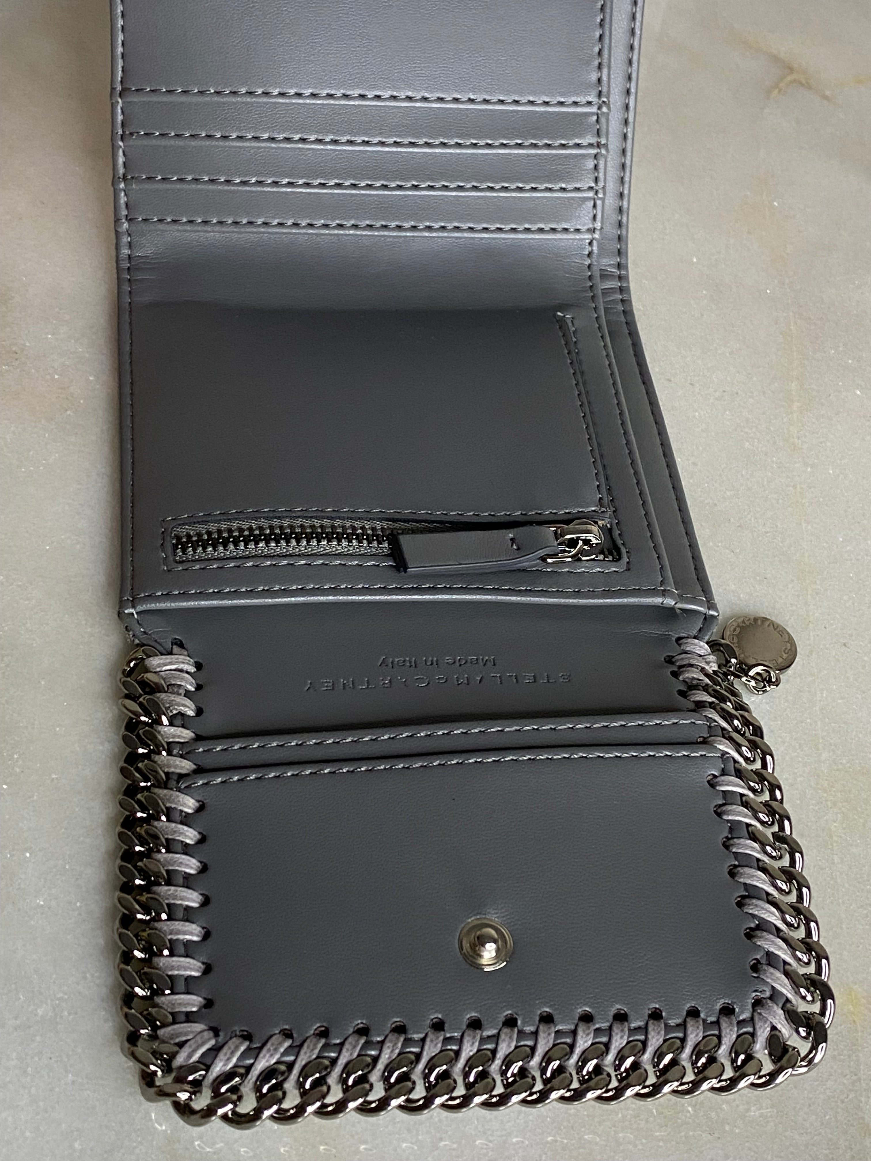 Stella Mccartney Grey Falabella Small Wallet-wallet-Stella Mccartney-The Closet Egypt