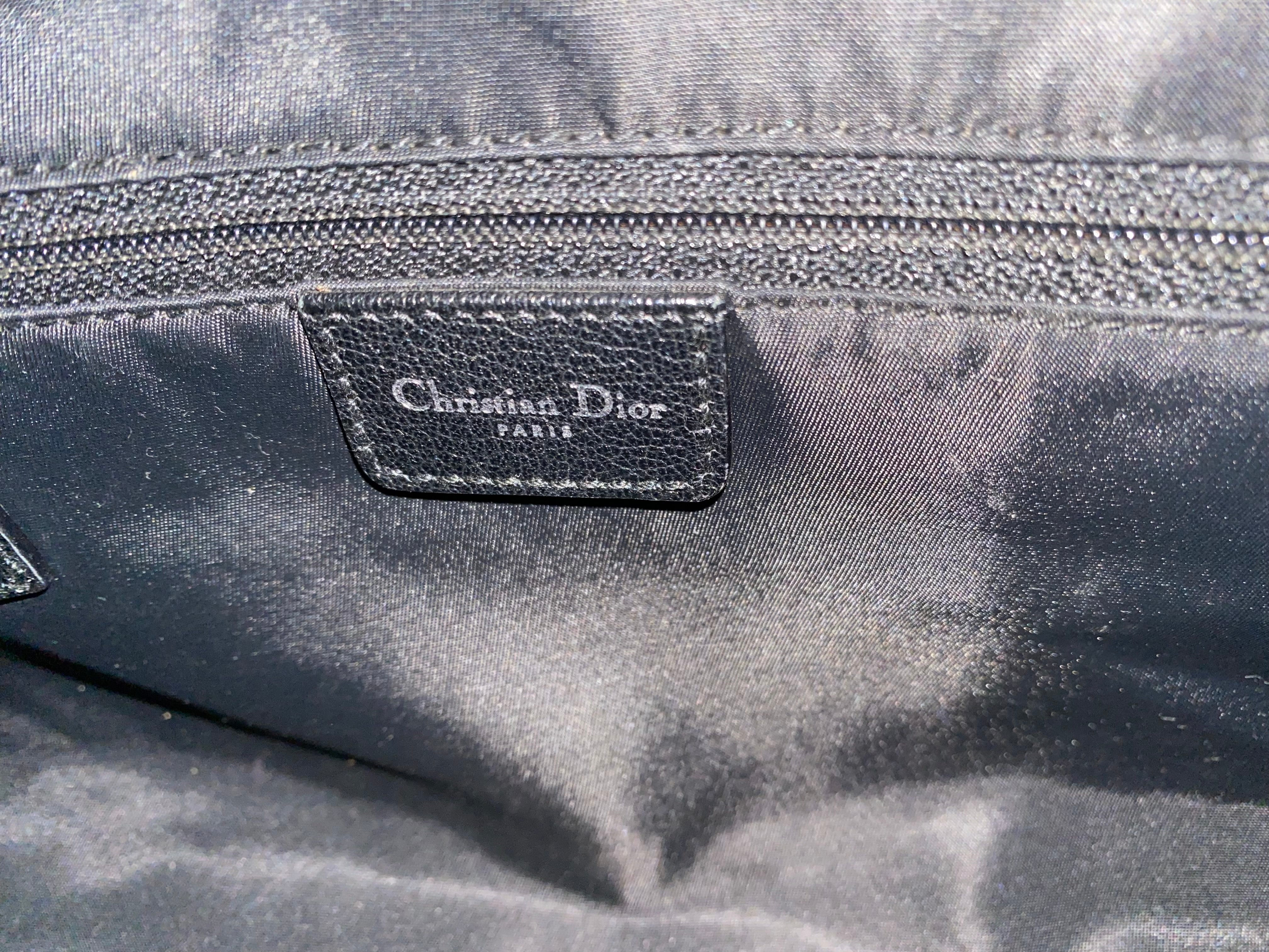 Christian Dior Bicolor Printed Embroidered Flower Tote Bag-handbag-Christian Dior-The Closet Egypt