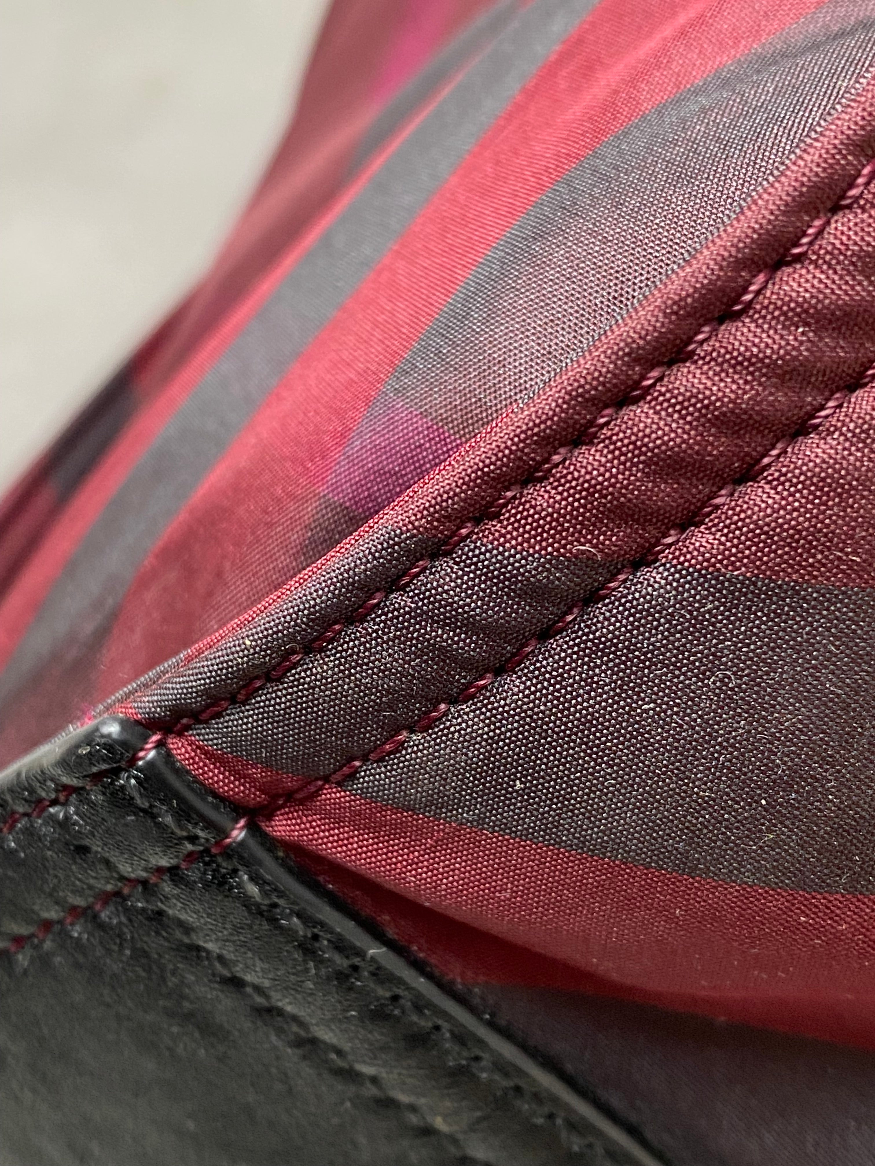 Burberry Red Nova Check Nylon Shoulder Bag-handbag-Burberry-The Closet Egypt
