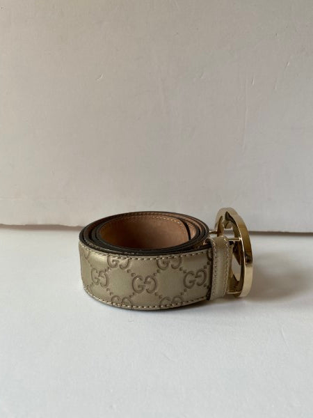 Gucci Beige GG Print Camping Belt 38-Belt-Gucci-The Closet Egypt