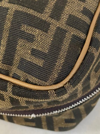 Fendi Tobacco FF Jacquard Fabric Toiletry-Toiletry Pouch-Fendi-The Closet Egypt