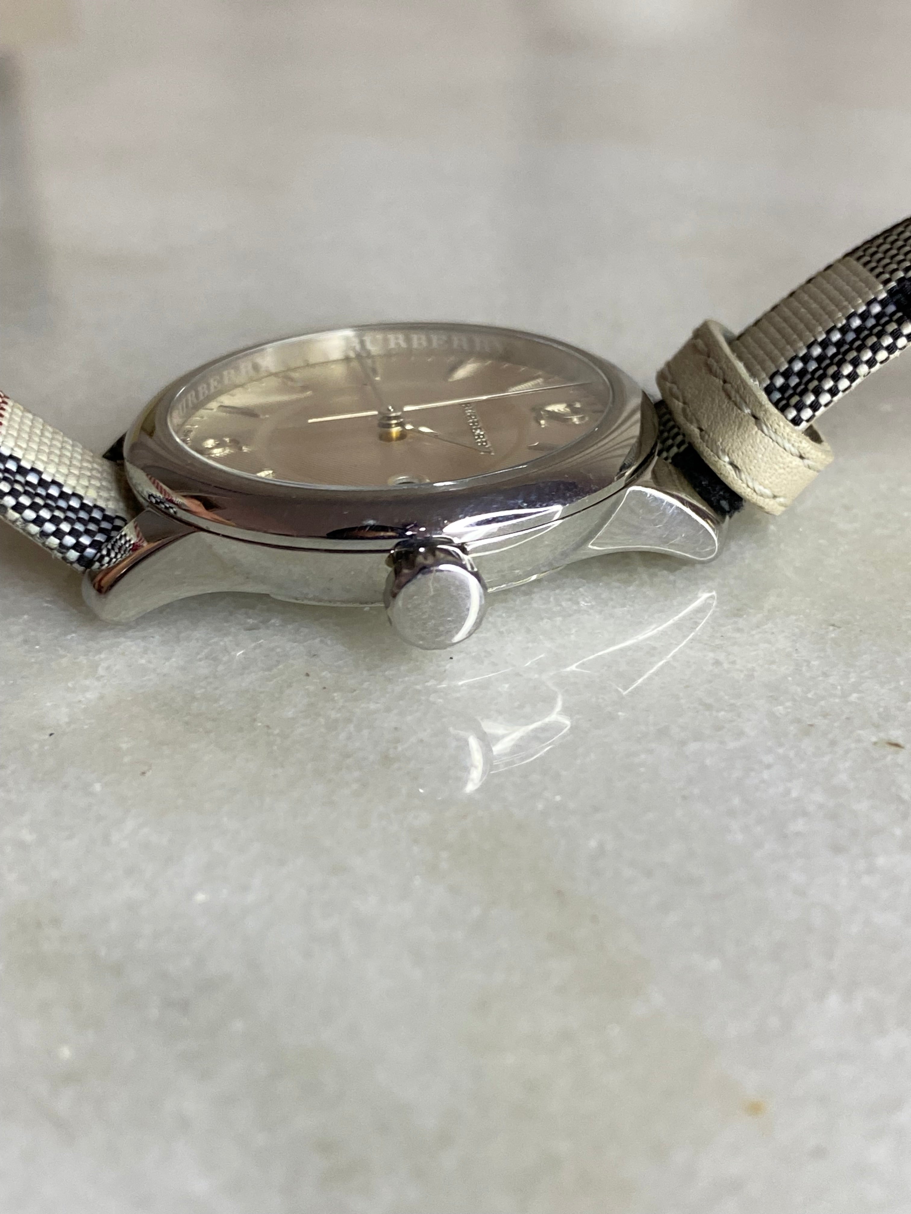 Burberry Stainless Steel Beige House Check Watch-Watch-Burberry-The Closet Egypt