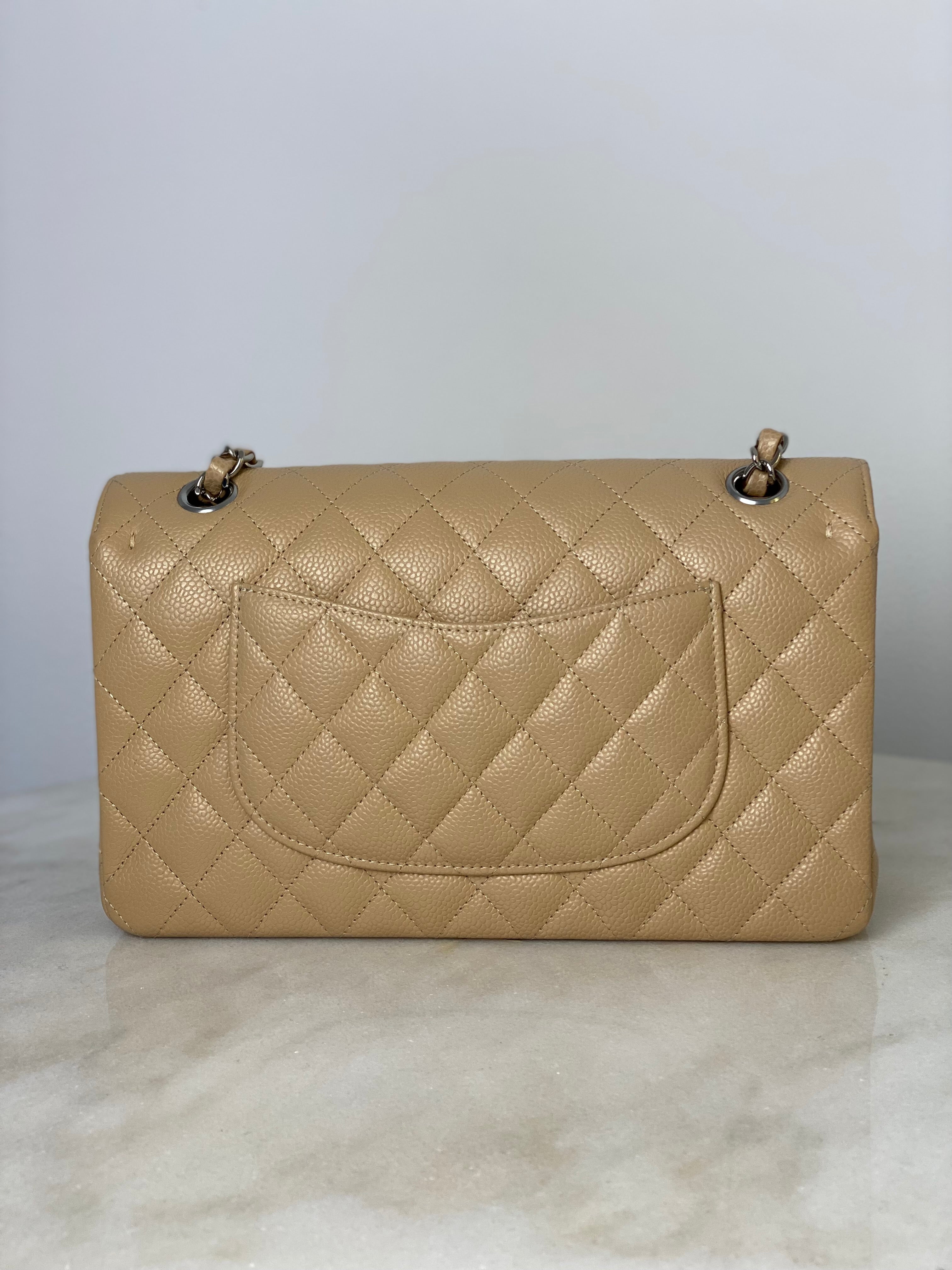 Chanel Beige Classic 11.12 Medium Classic Double Flap Bag