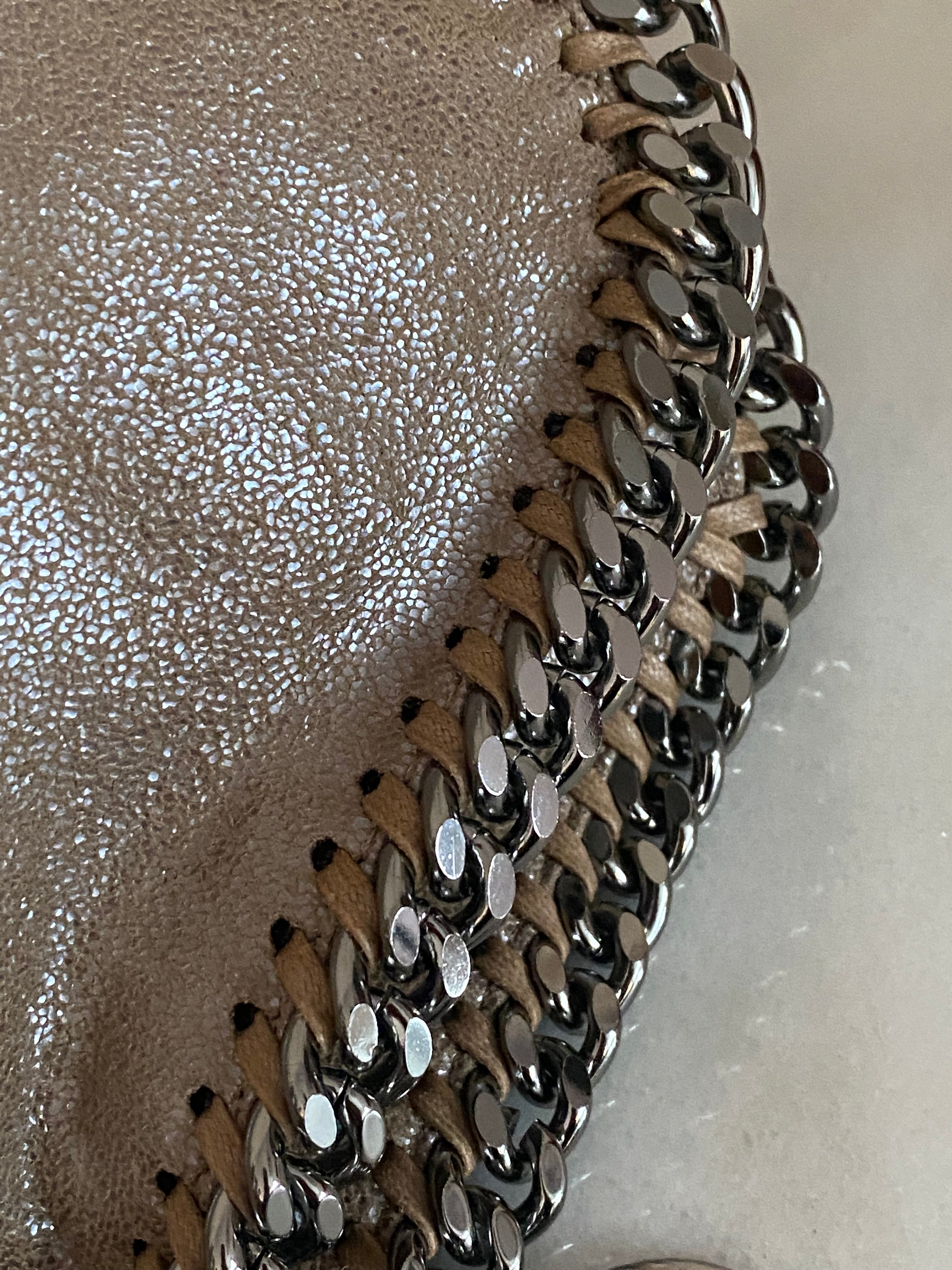 Stella Mccartney Beige Falabella Fold Over Bag-handbag-Stella Mccartney-The Closet Egypt