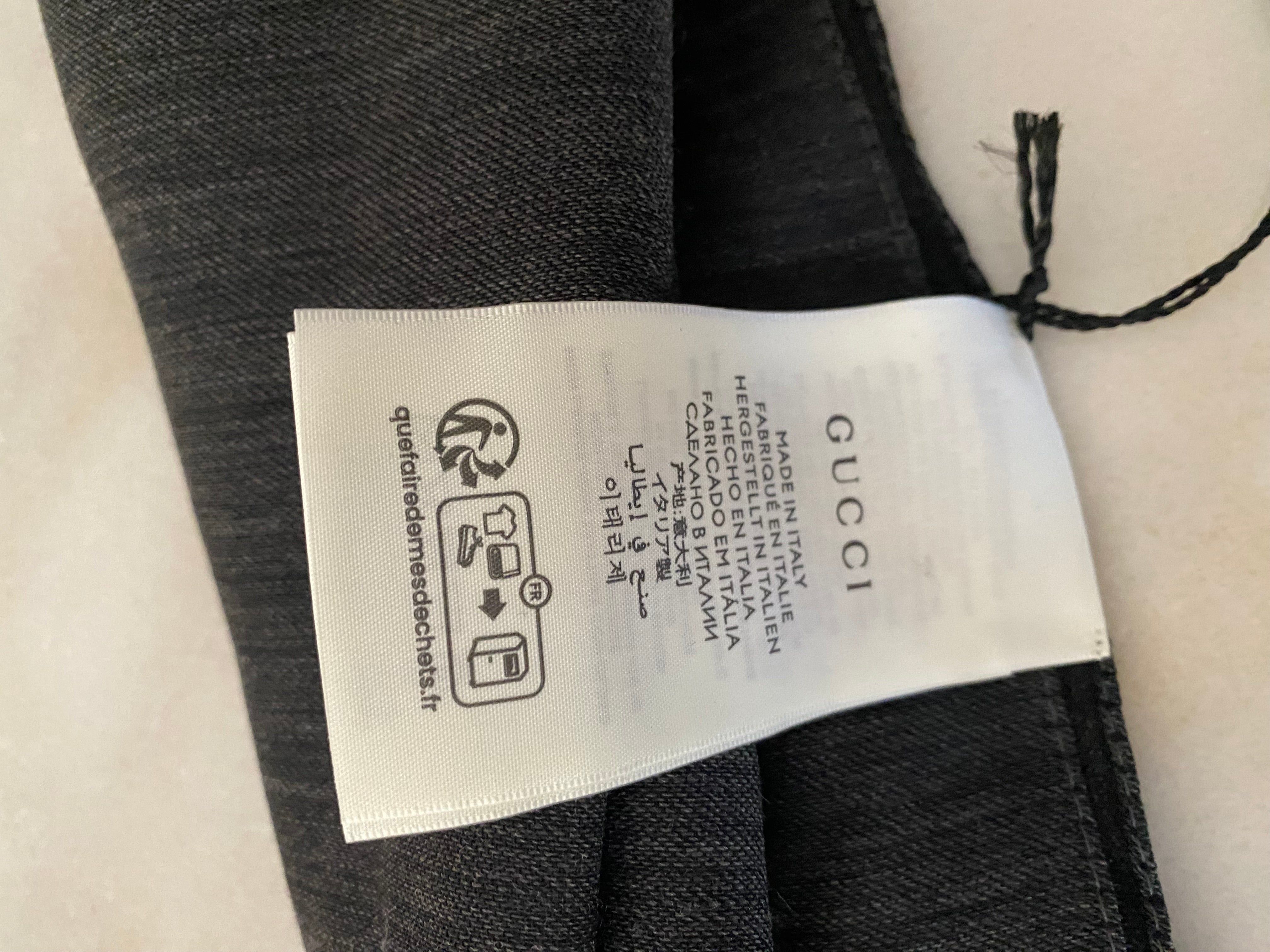 Gucci Dark Grey GG Scarf-Scarf-Gucci-The Closet Egypt