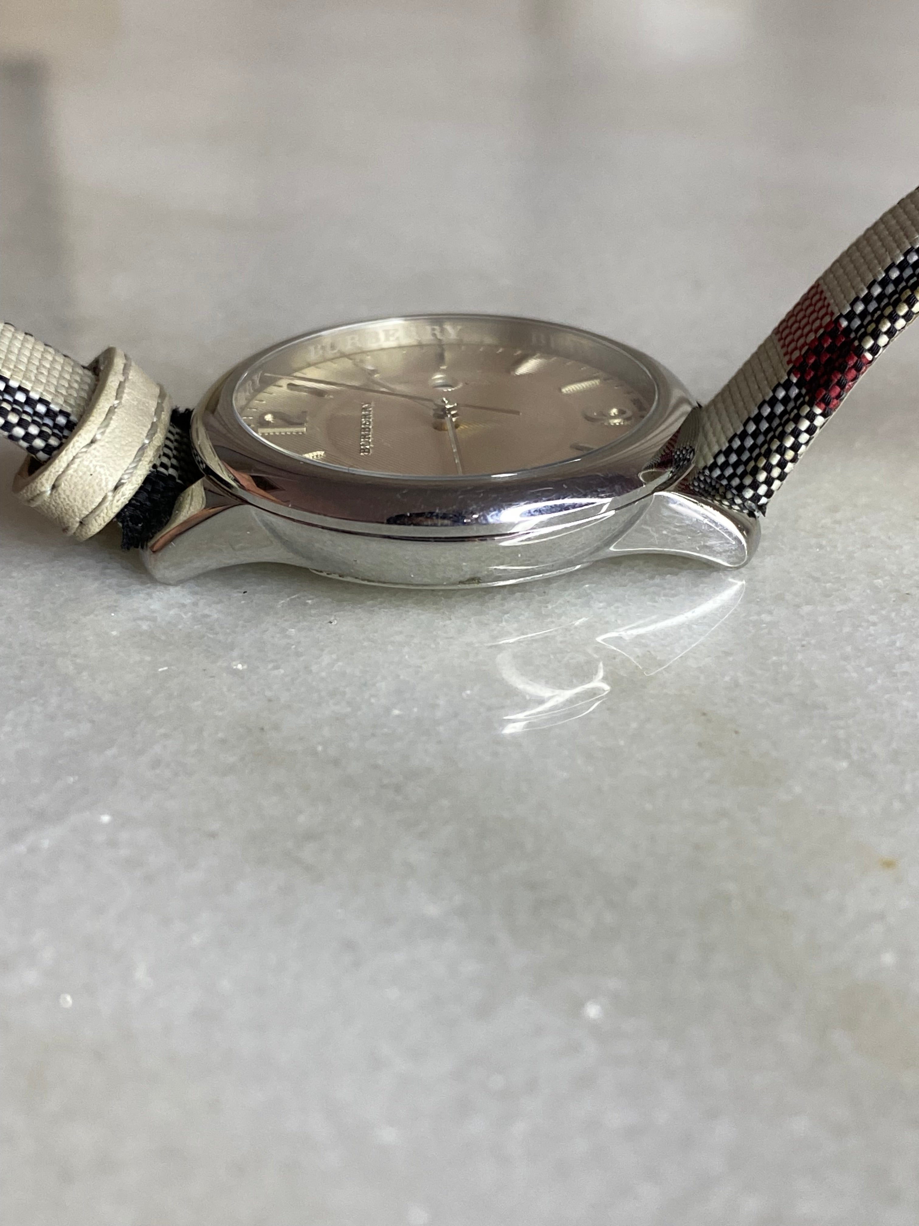 Burberry Stainless Steel Beige House Check Watch-Watch-Burberry-The Closet Egypt