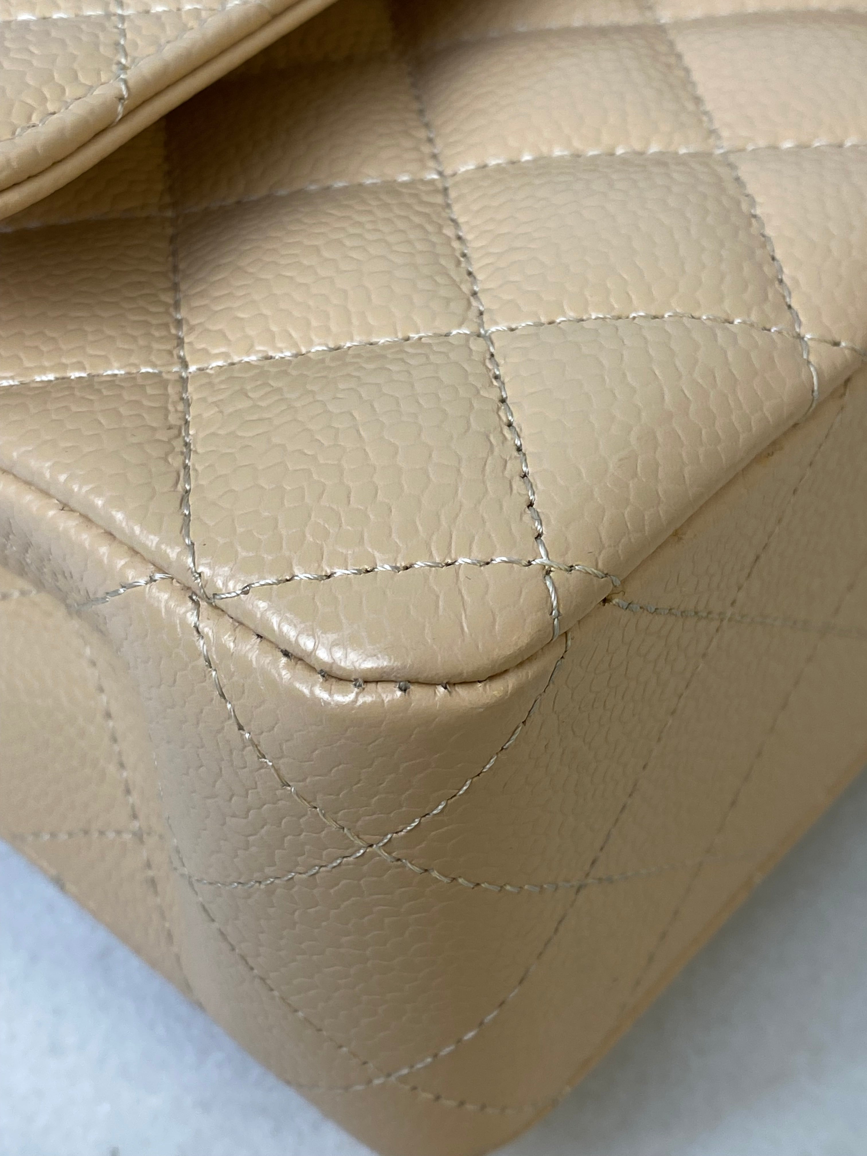 Chanel Beige Classic 11.12 Medium Classic Double Flap Bag