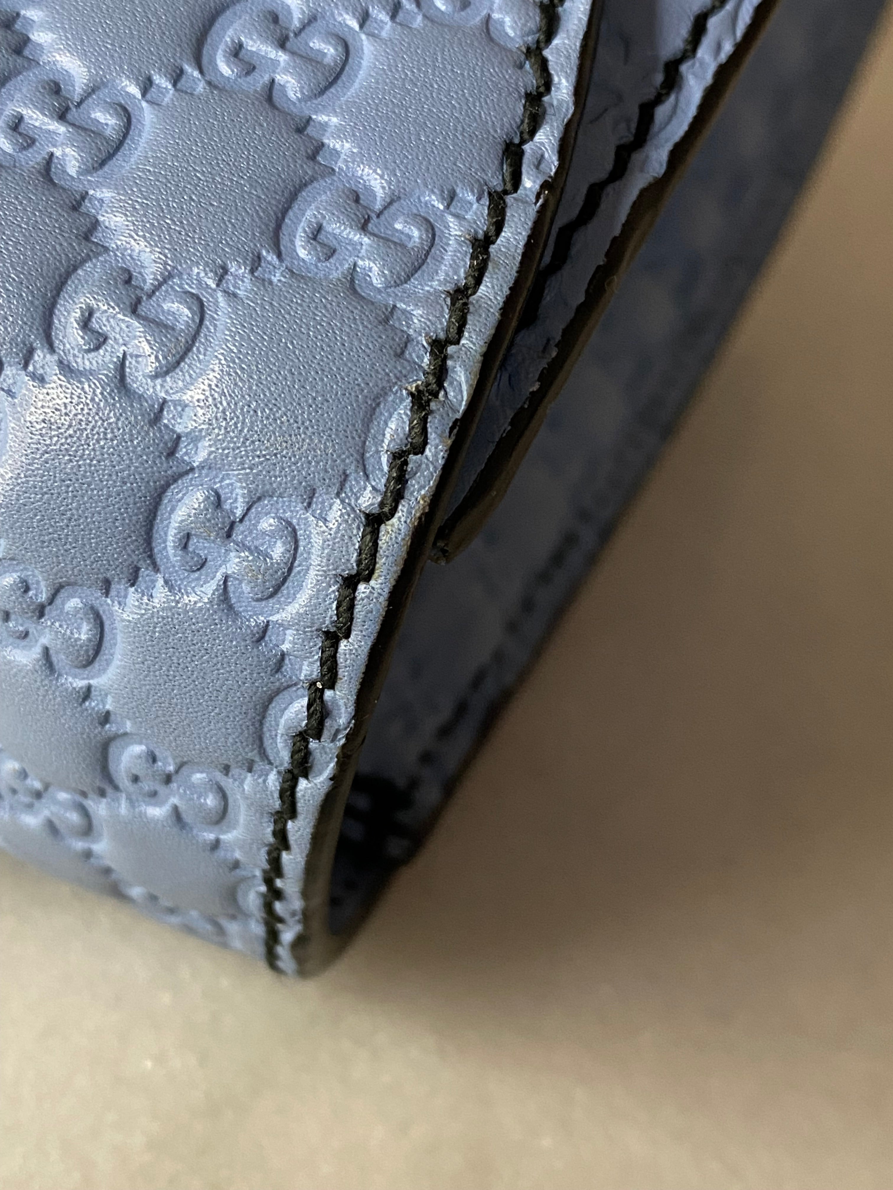 Gucci Baby Blue Microguccissima Emily Shoulder Bag