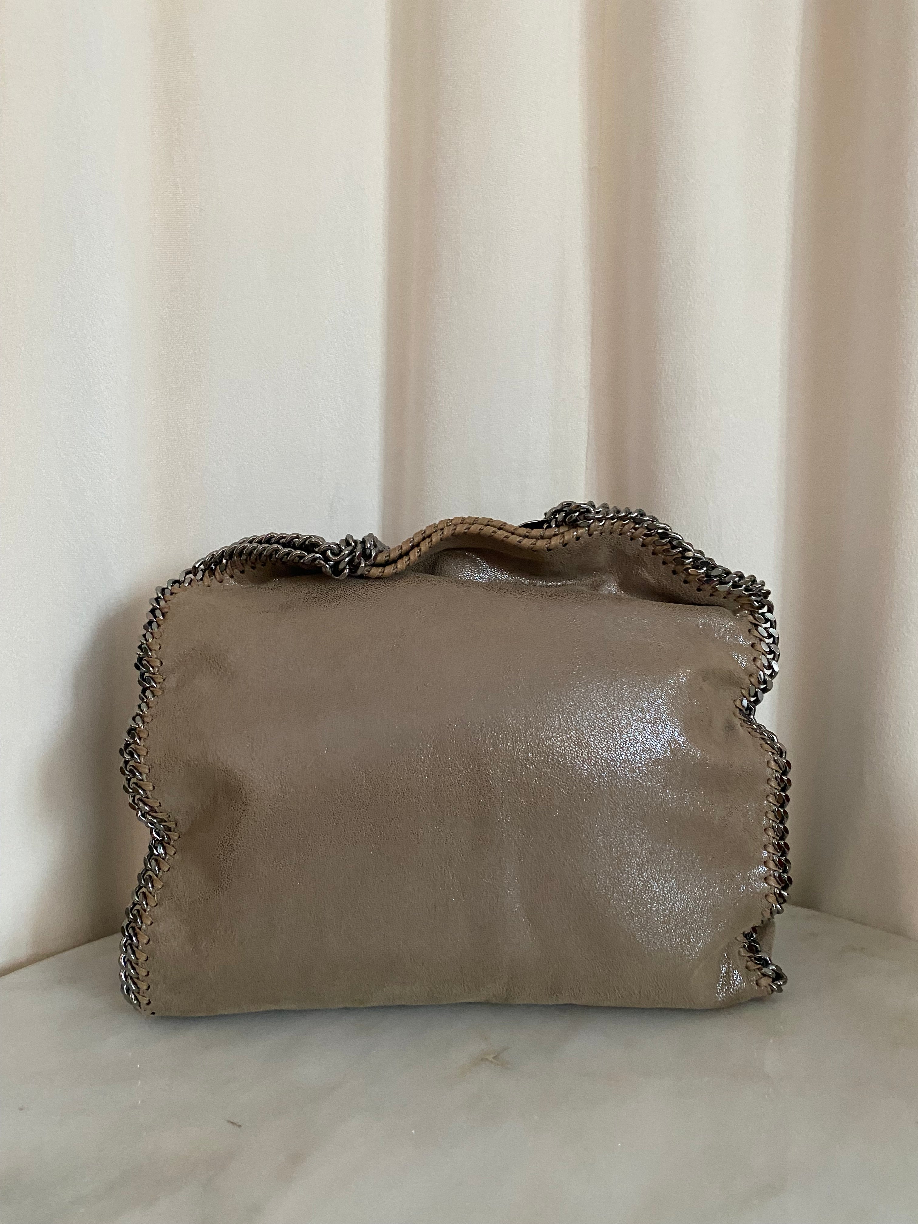 Stella Mccartney Beige Falabella Fold Over Bag-handbag-Stella Mccartney-The Closet Egypt